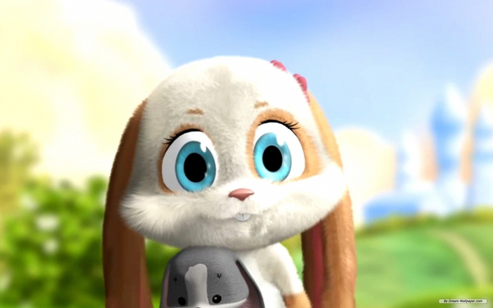 Animated Rabbit Hd Wallpaper - Bunny Cartoon Wallpaper Hd , HD Wallpaper & Backgrounds