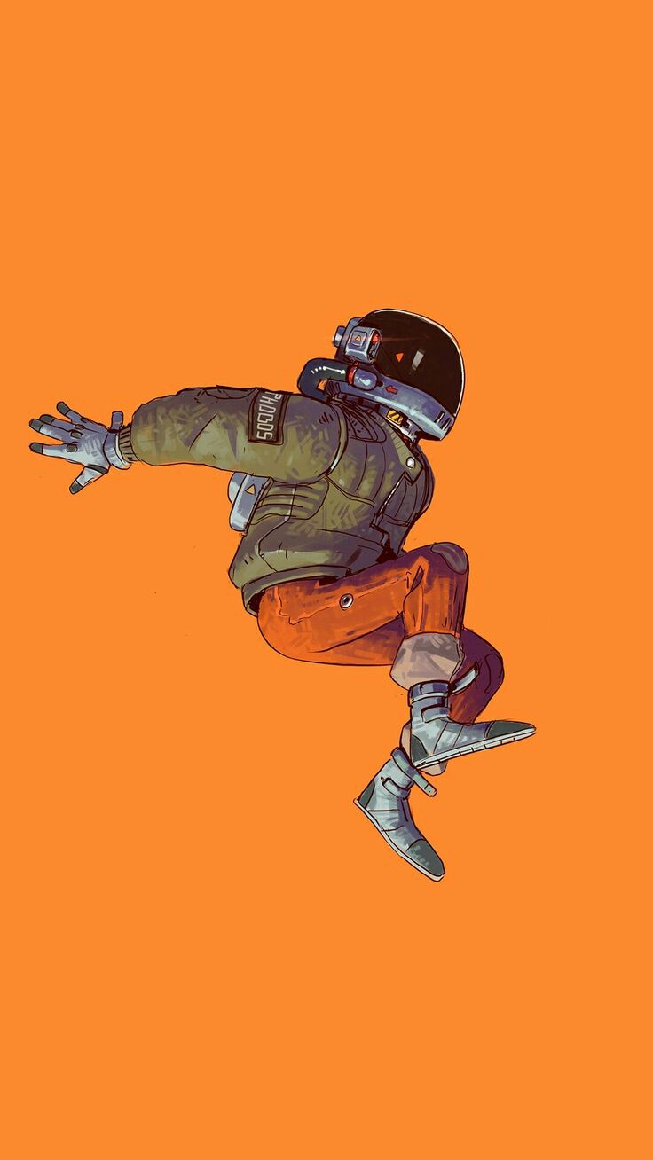 Orange Astronaut Aesthetic , HD Wallpaper & Backgrounds