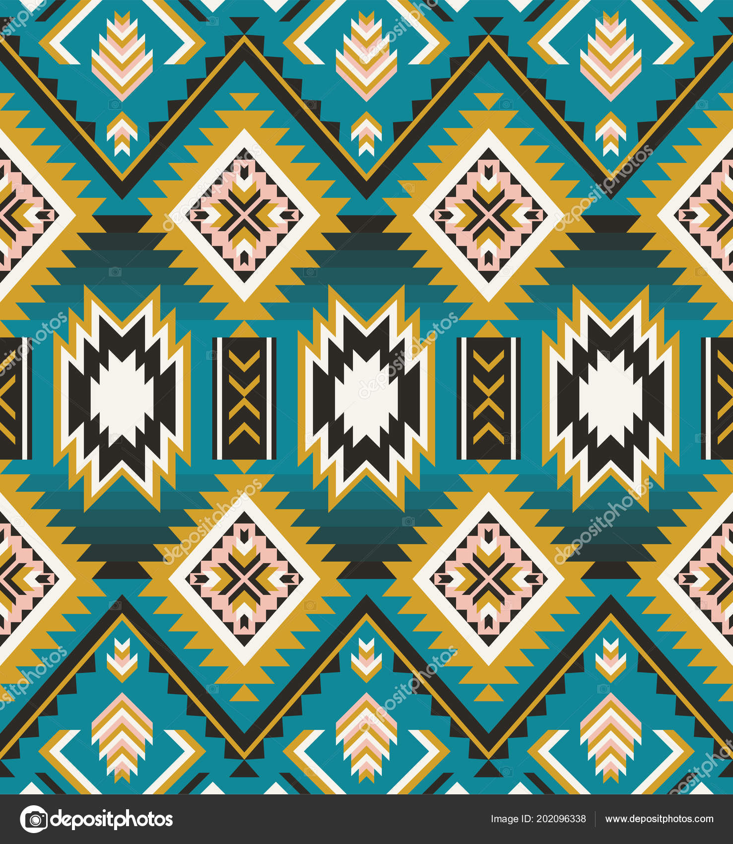 Aztec Geometric Seamless Pattern Native American Indian - Native American Seamless Patterns , HD Wallpaper & Backgrounds