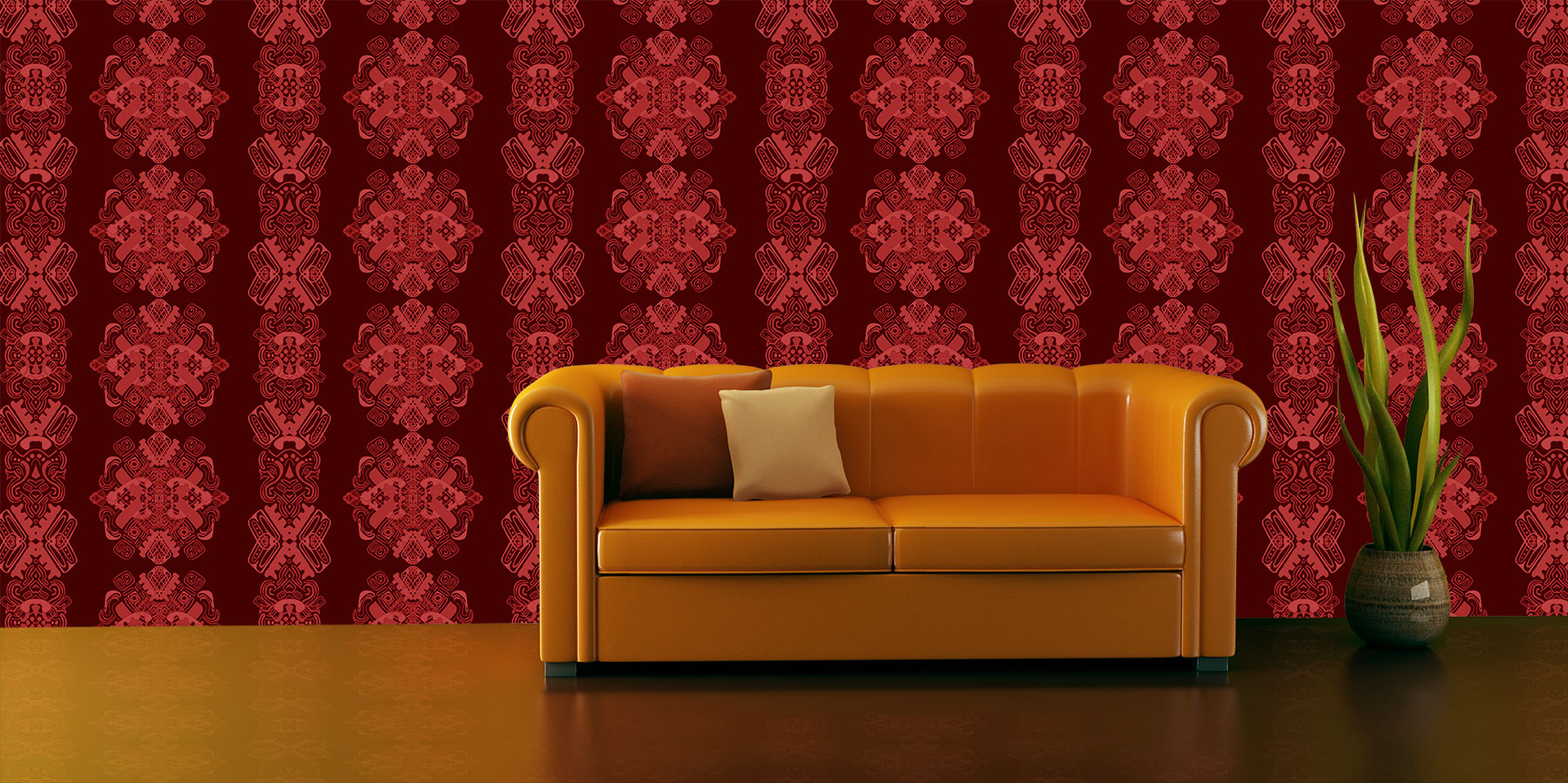 Aztec Wallpaper - Studio Couch , HD Wallpaper & Backgrounds