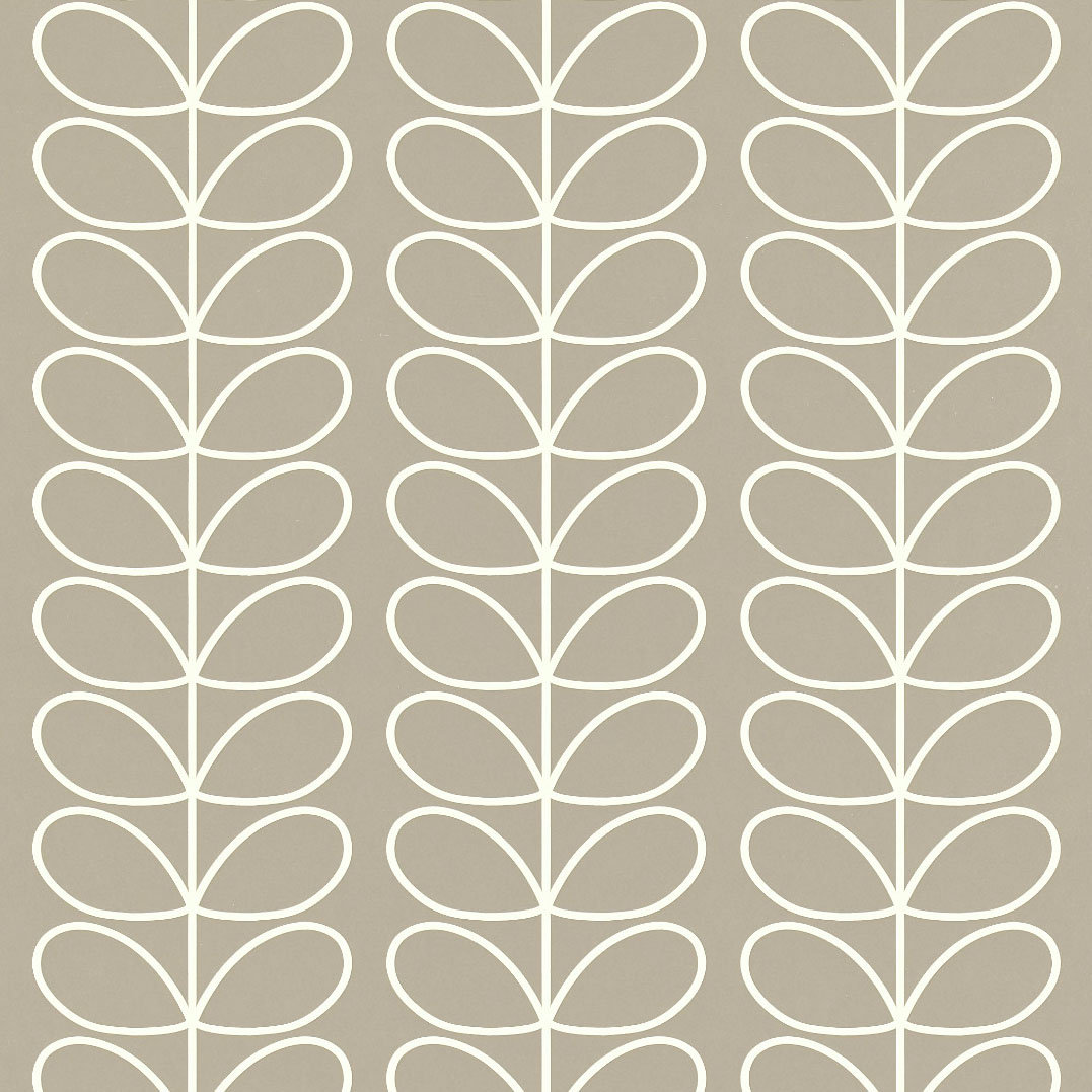 Orla Kiely Wallpaper Linear Stem Grey - Orla Kiely Linear Stem , HD Wallpaper & Backgrounds