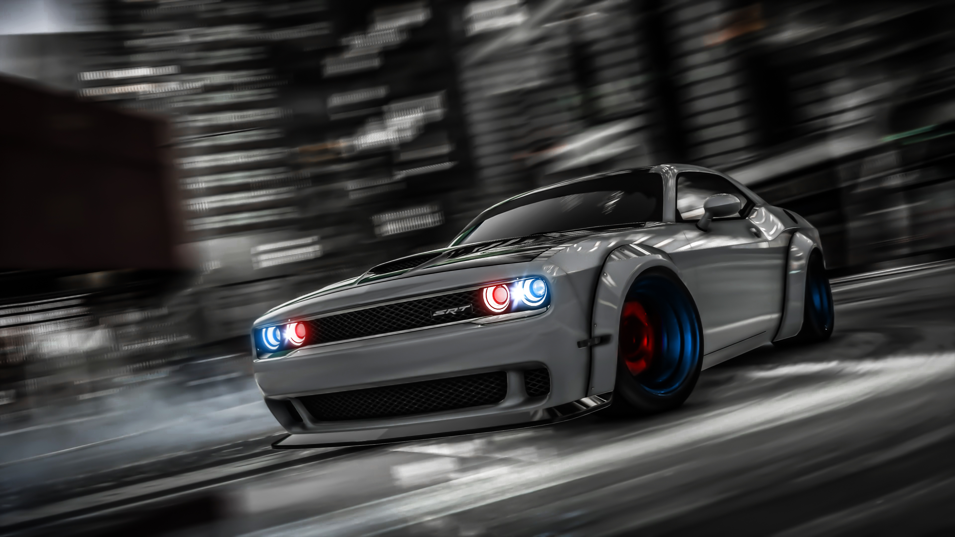 Dodge Challenger Drifting Gta V - Gta V Wallpaper 4k , HD Wallpaper & Backgrounds