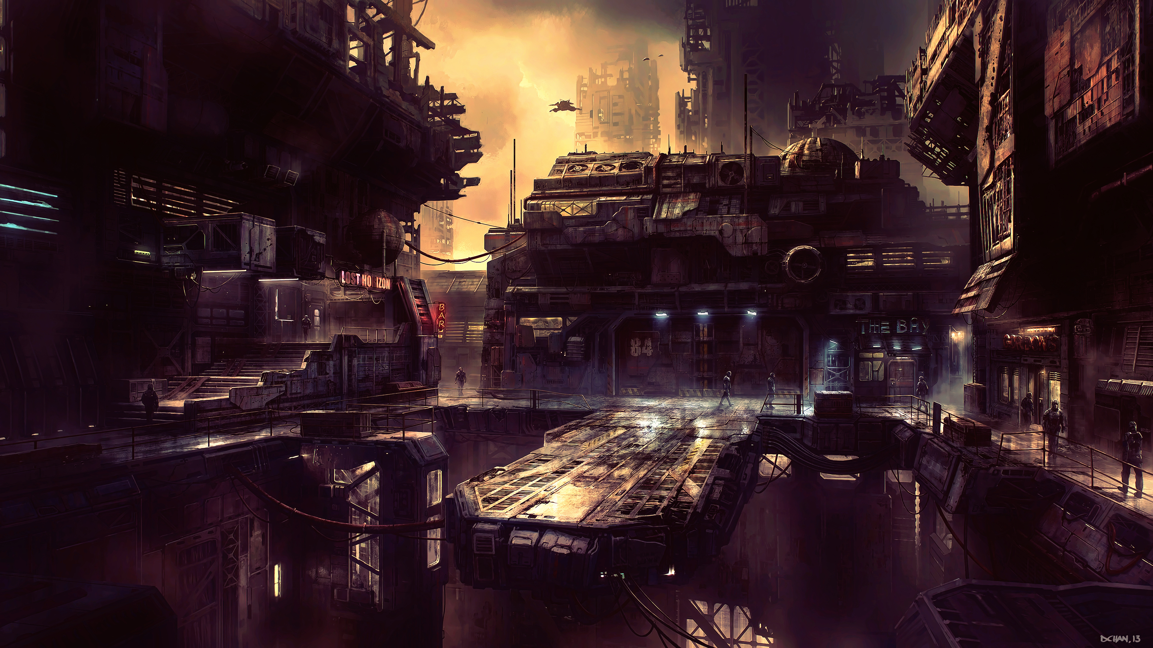 Science Fiction Future City 4k - Future City Wallpaper 4k , HD Wallpaper & Backgrounds