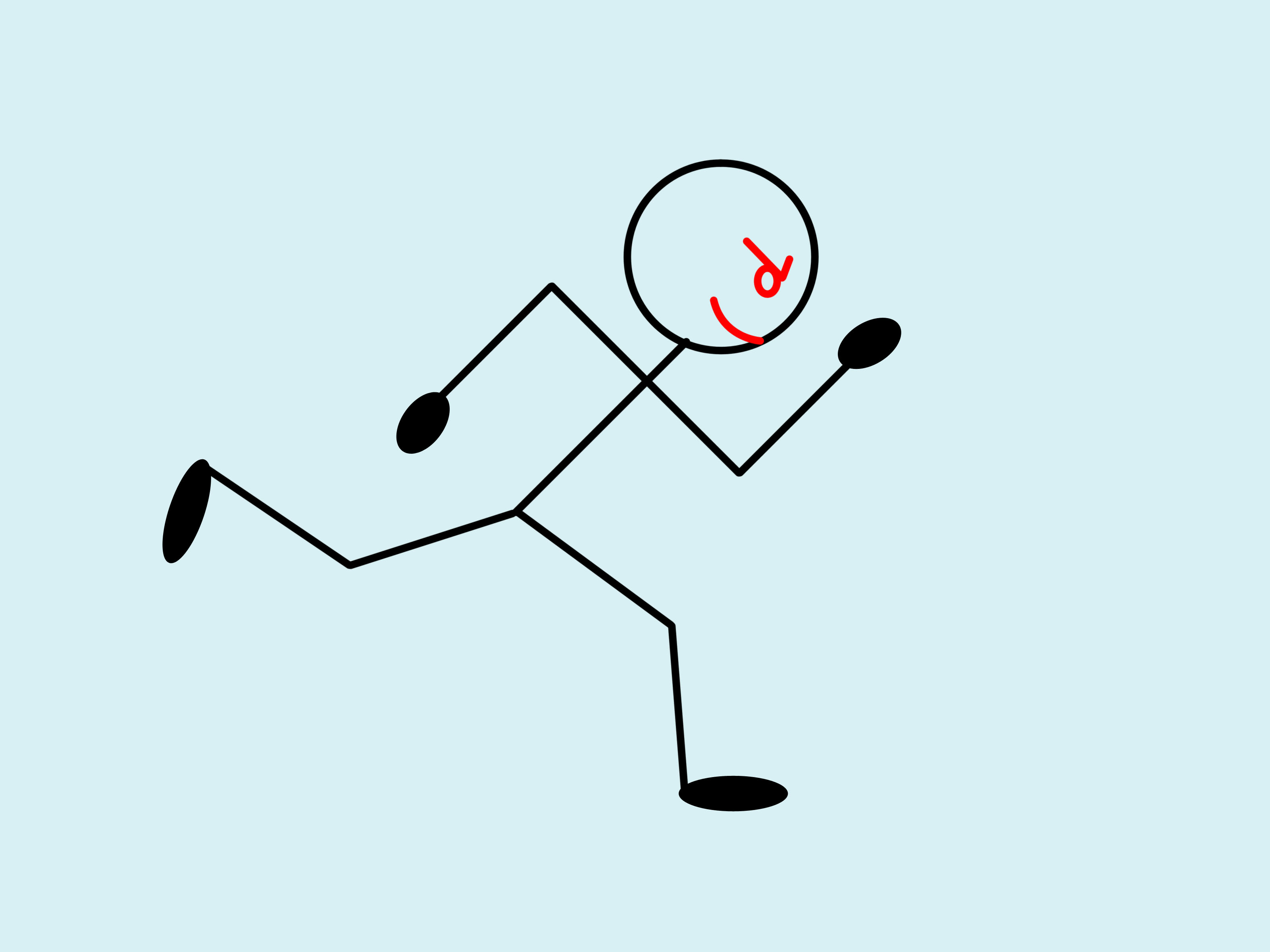 Running Man Stick Figure - Man Running Cartoon Easy To Draw , HD Wallpaper & Backgrounds