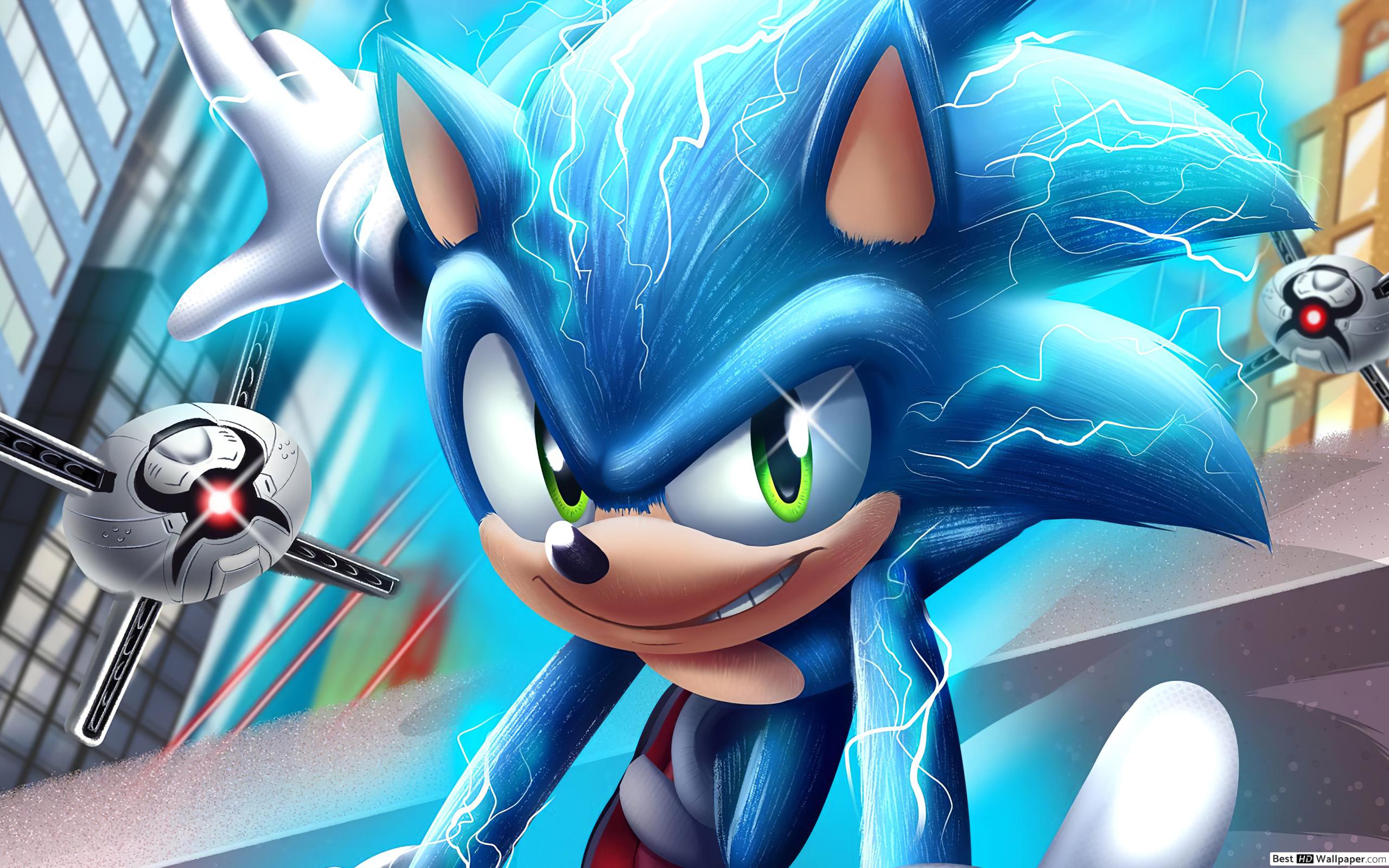 Photo Wallpaper Drones, Sonic The Hedgehog, Sonic Movie - Sonic The Hedgehog Movie Drones , HD Wallpaper & Backgrounds