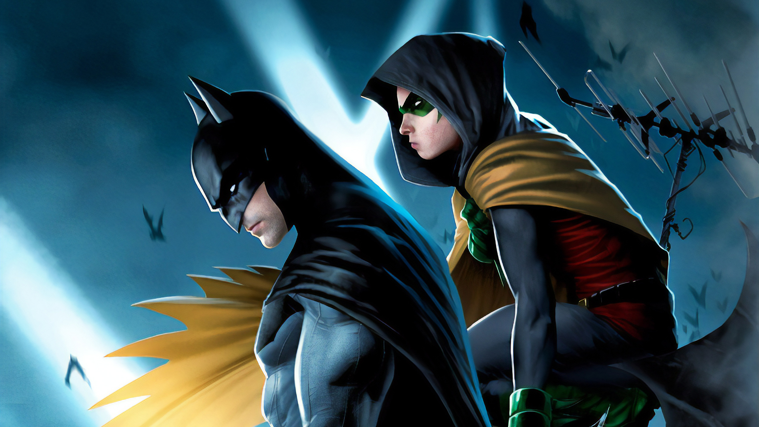 Batman And Robin Iphone - Batman And Robin Art , HD Wallpaper & Backgrounds