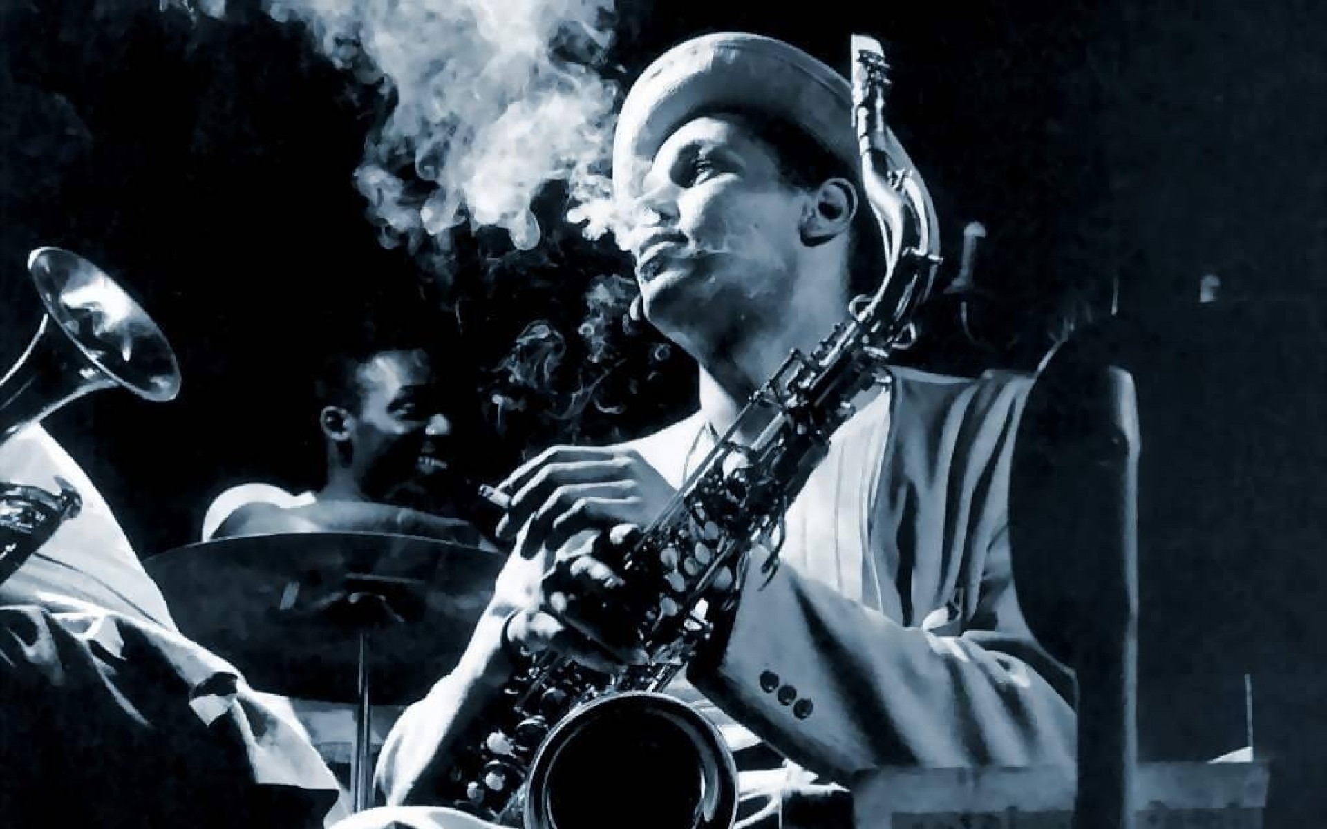 Jazz Monochrome Dexter Gordon Saxophones Wallpaper - Dexter Gordon , HD Wallpaper & Backgrounds