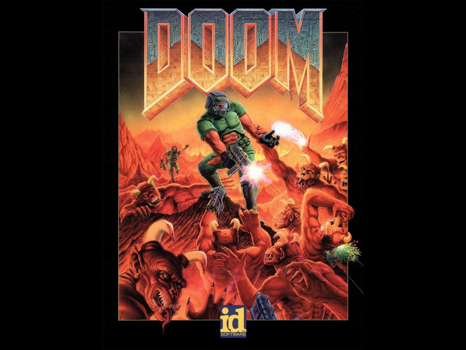 Doom Cover Art 1993 , HD Wallpaper & Backgrounds
