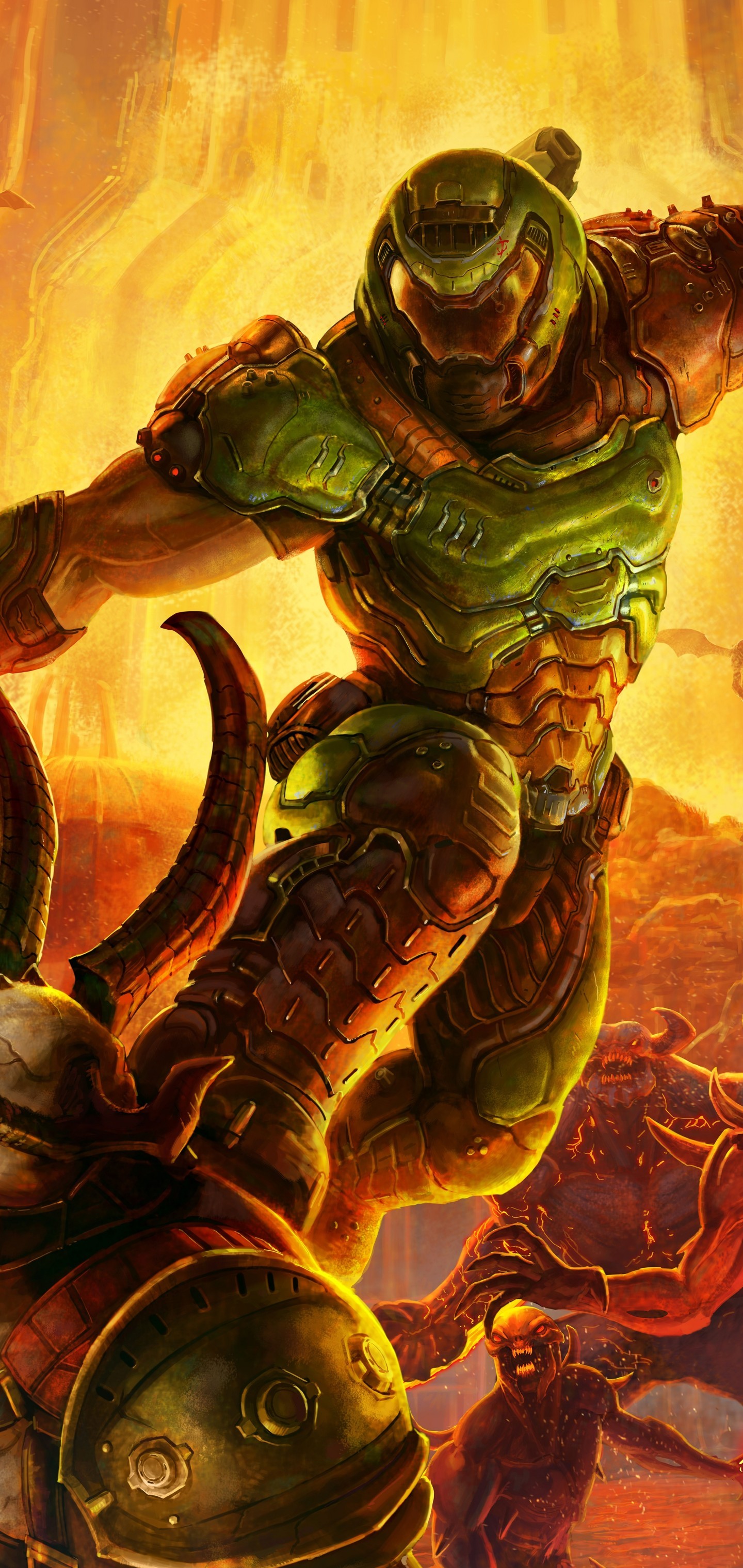 Doom Eternal, E3 2019, Artwork, Monsters - Doom Eternal Wallpaper Iphone , HD Wallpaper & Backgrounds