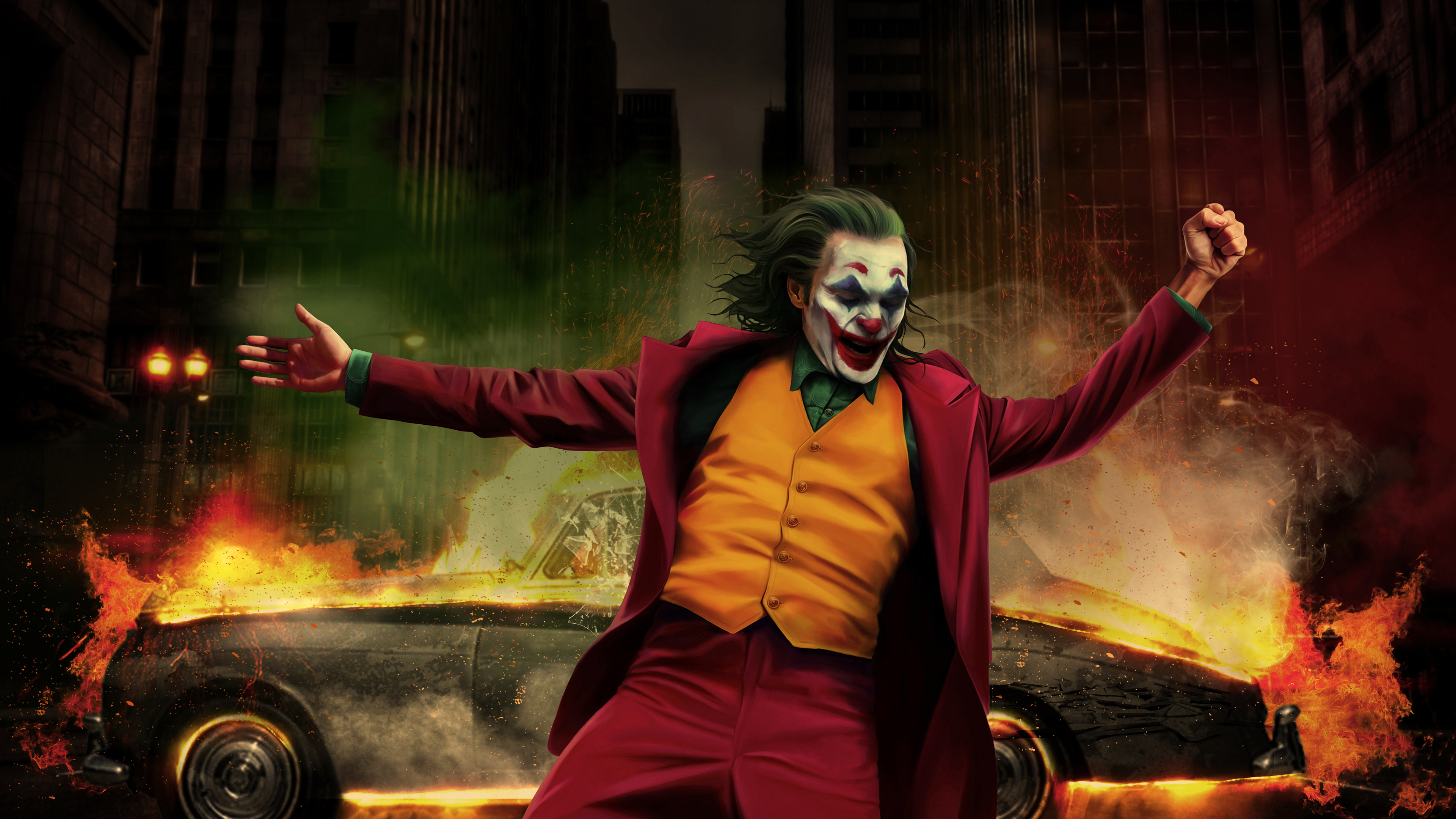 Joker Happy Dancing - Joker 2019 Wallpaper 4k , HD Wallpaper & Backgrounds