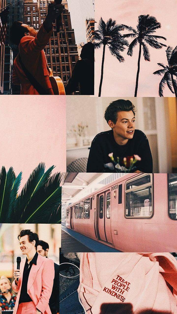 Phone, Wallpaper, Harry Styles And Pink - Harry Styles Wallpaper Phone , HD Wallpaper & Backgrounds