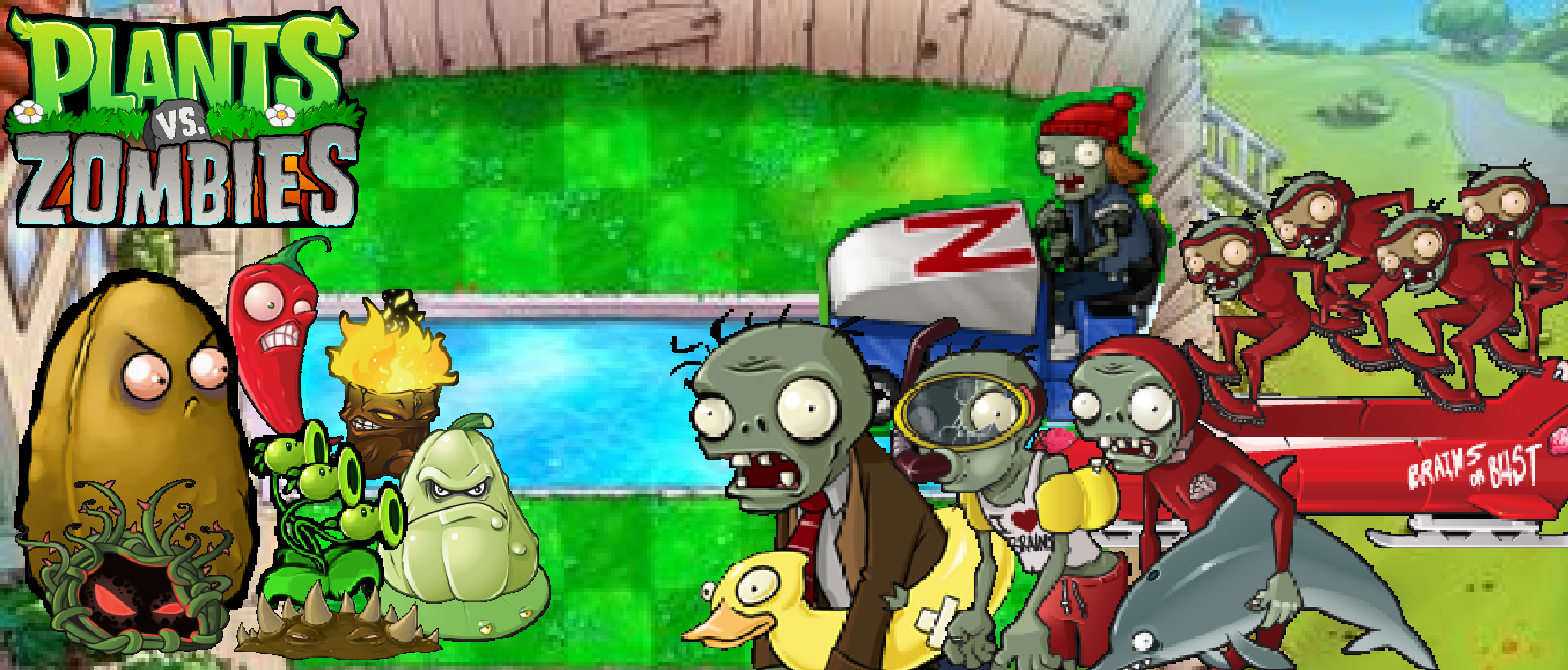 Plants Vs Zombies Wallpaper Px, - Plants Vs Zombies Pool Zombies , HD Wallpaper & Backgrounds