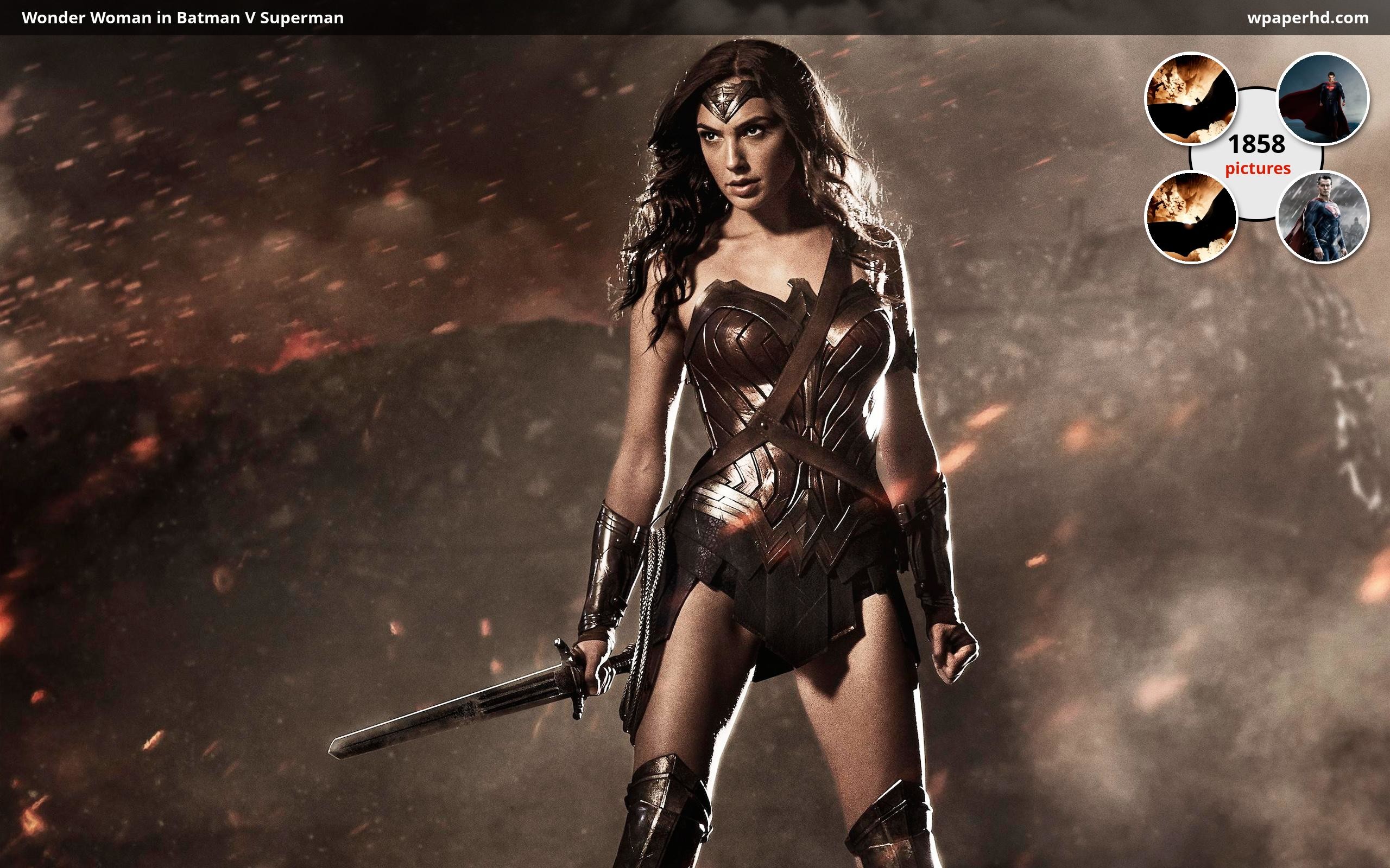 Description Wonder Woman In Batman V Superman Wallpaper - Gal Gadot Wonder Woman Hd Wallpaper Theme , HD Wallpaper & Backgrounds