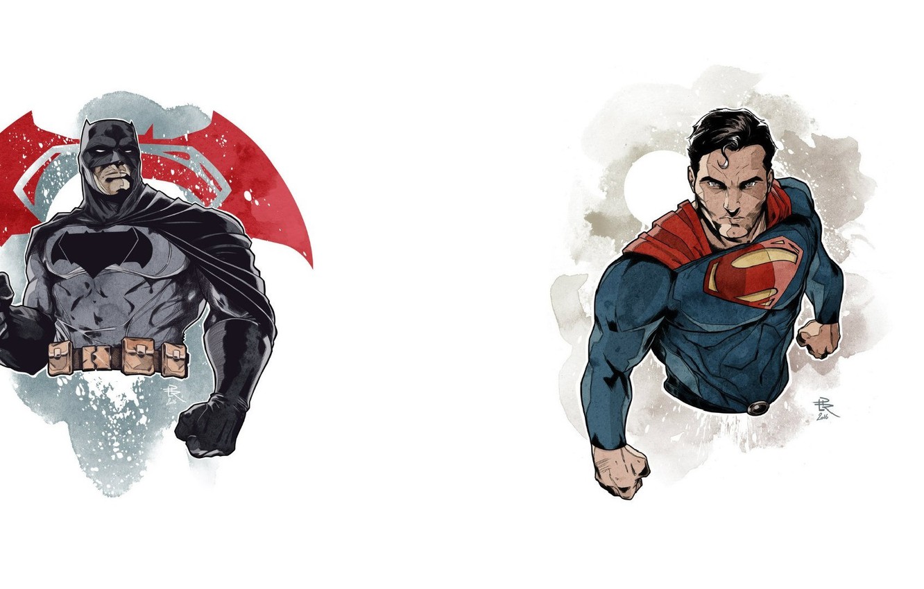 Photo Wallpaper Batman, Superman, Clark Kent, Bruce - Batman V Superman: Dawn Of Justice , HD Wallpaper & Backgrounds