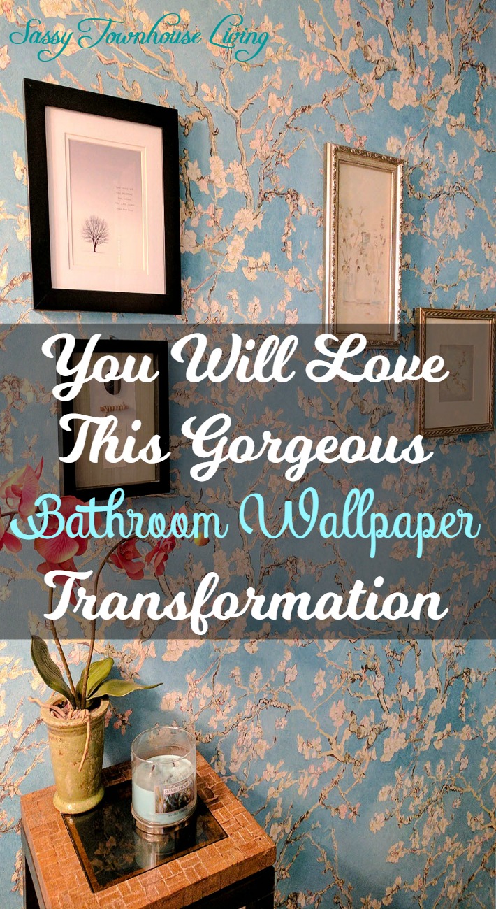 You Will Love This Gorgeous Bathroom Wallpaper Transformation - Picture Frame , HD Wallpaper & Backgrounds
