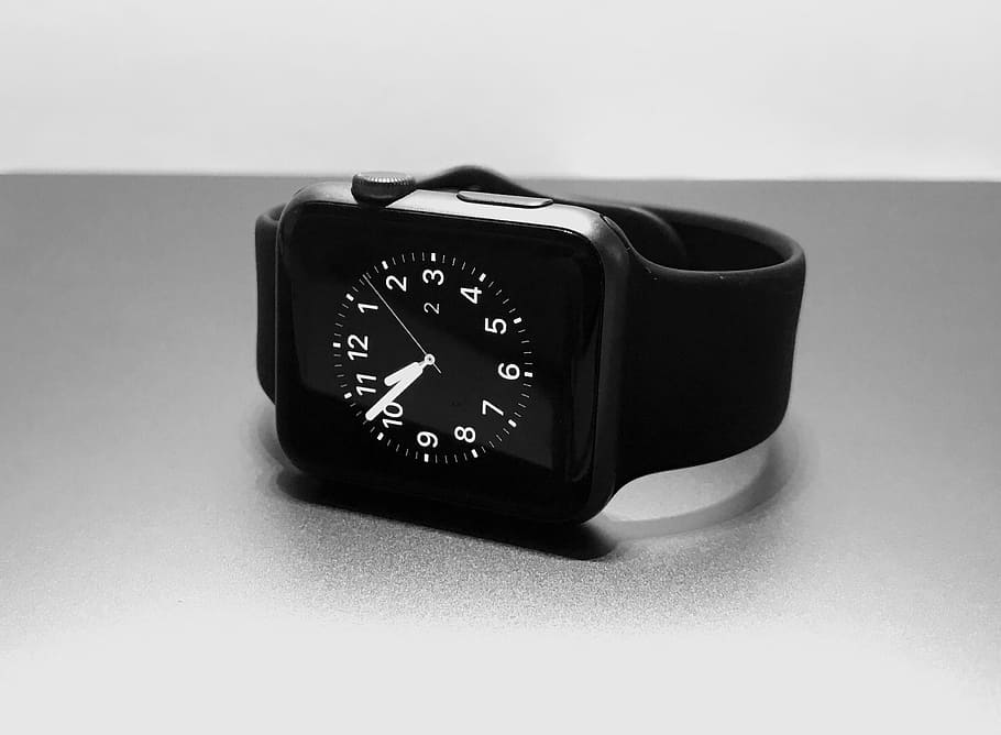 Black And White, Clock, Close -up, Countdown, Display, - Apple Watch , HD Wallpaper & Backgrounds