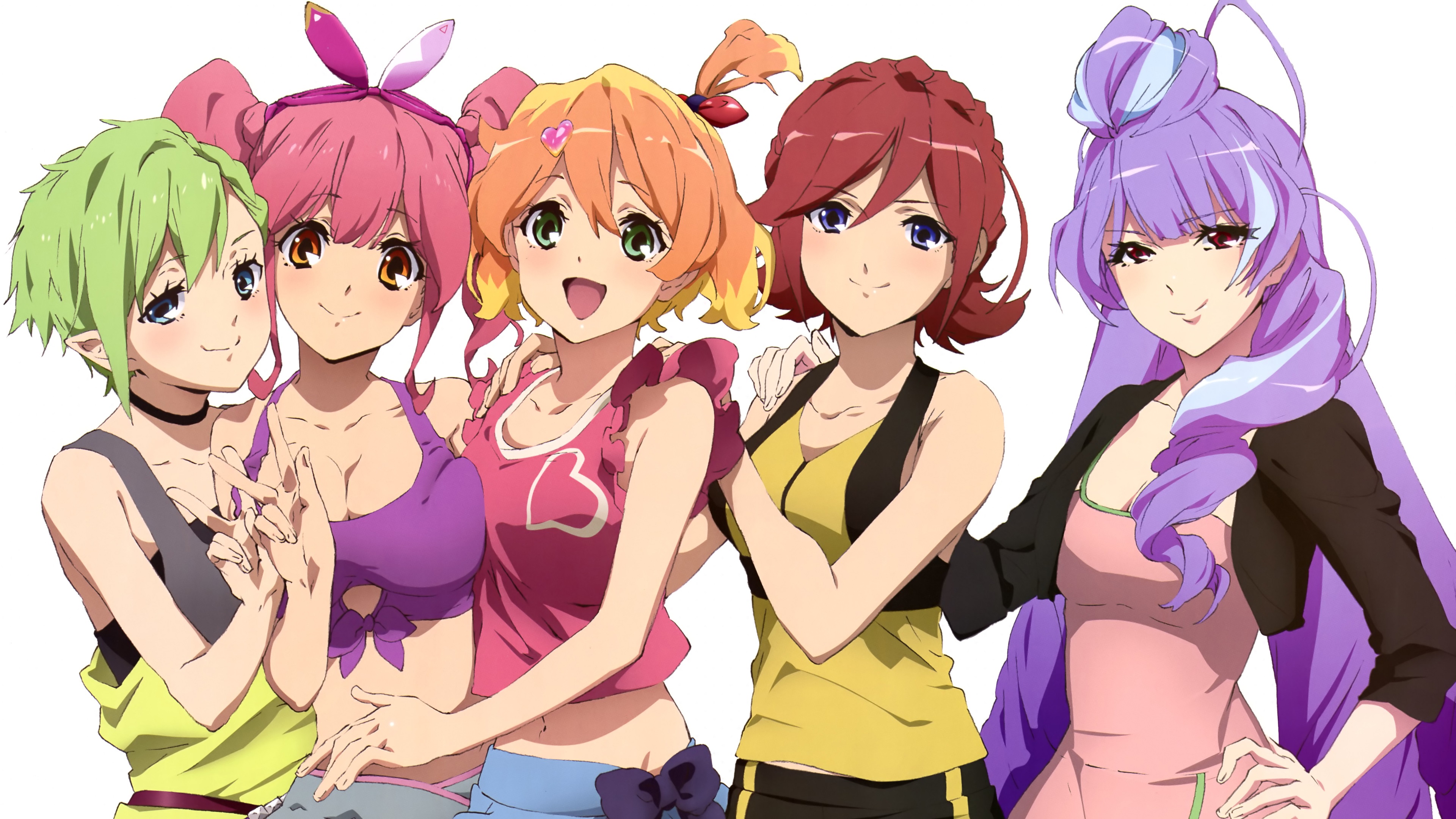 Wallpaper Macross, Five Anime Girls - Macross Delta Walkure Reina X , HD Wallpaper & Backgrounds