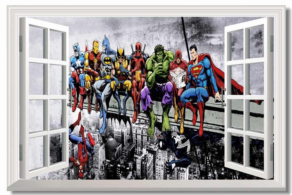 Superhero Mural , HD Wallpaper & Backgrounds