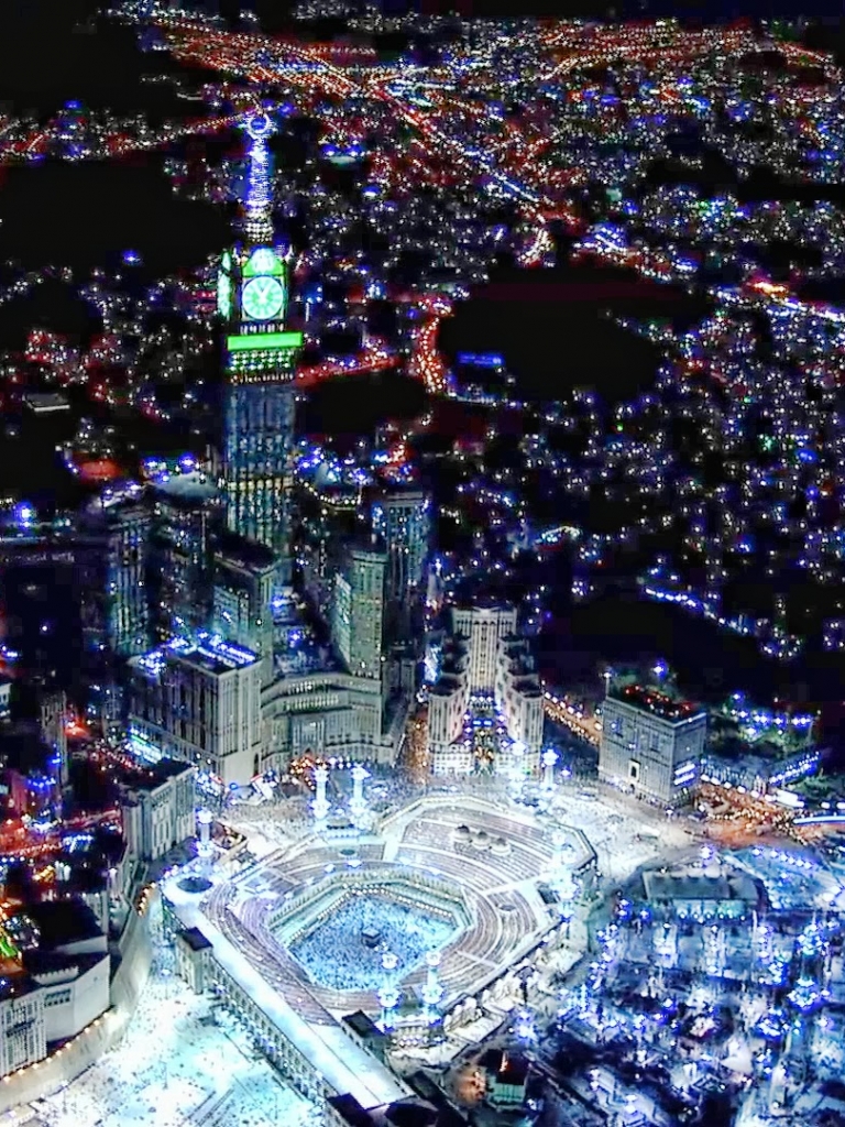 Mecca At Night Desktop Backgrounds For Hd Wallpaper - High Resolution Makkah Wallpaper Iphone , HD Wallpaper & Backgrounds