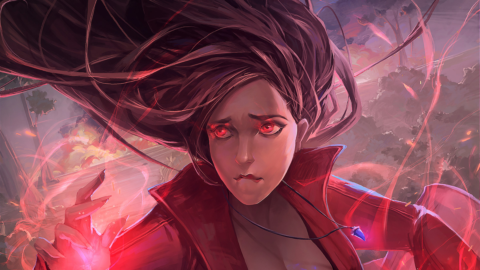 Scarlet Witch Wallpaper Anime , HD Wallpaper & Backgrounds