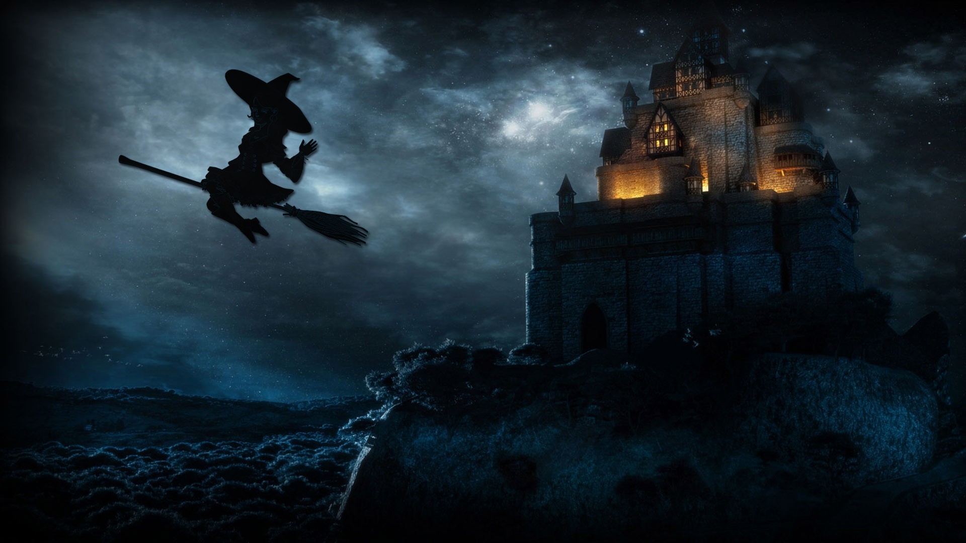 1920x1080, Halloween Witch Computer Wallpapers 34291 - Halloween Wallpaper Witch , HD Wallpaper & Backgrounds