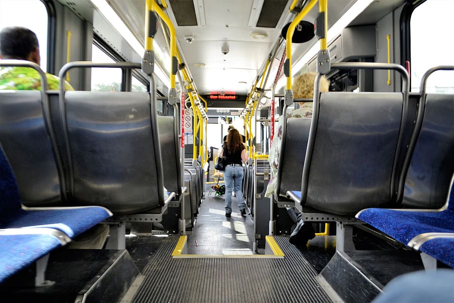 Woman Inside Bus, Metro Bus, Houston Texas, Interior, - Houston Metro Bus Inside , HD Wallpaper & Backgrounds
