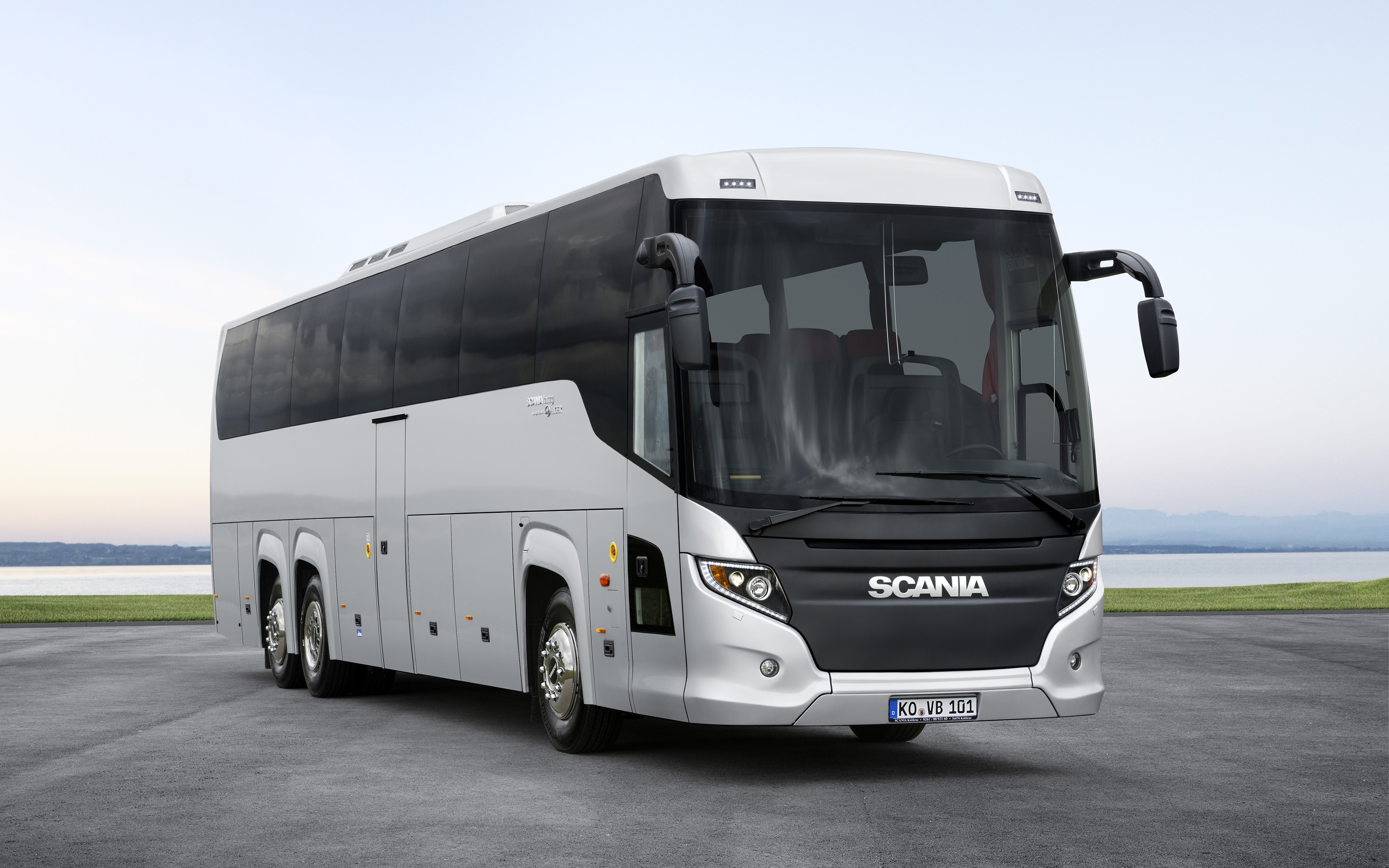 Scania Touring, 4k, Road, 2018 Buses, Passenger Transport, - Scania Touring Hd , HD Wallpaper & Backgrounds