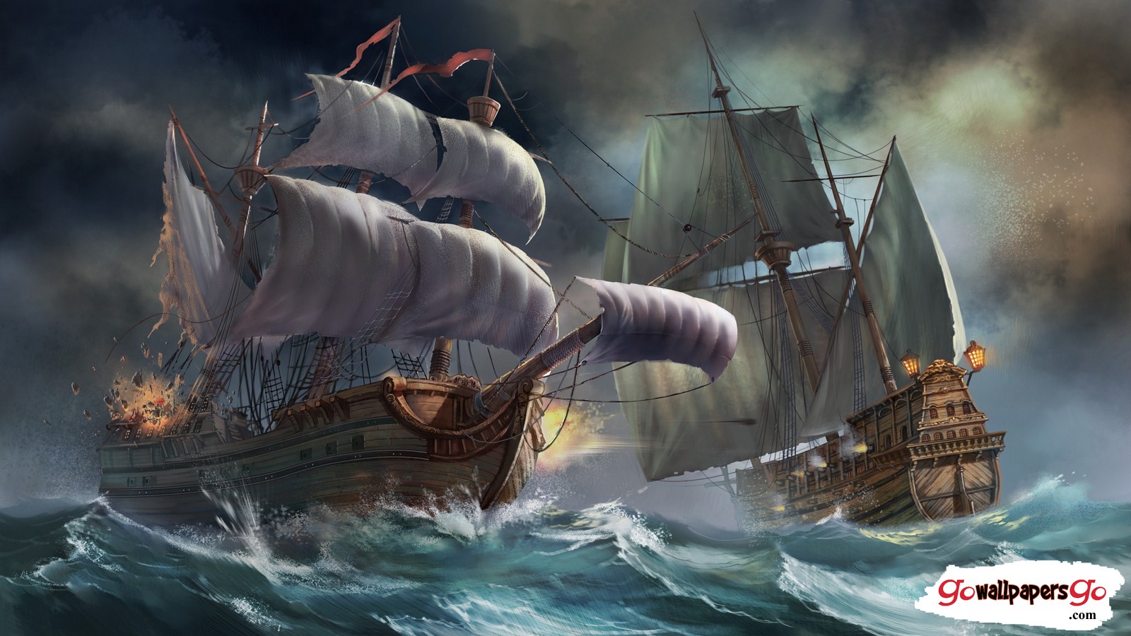 Best 3d Wallpaper For Desktop - Battle Sailing Ships , HD Wallpaper & Backgrounds