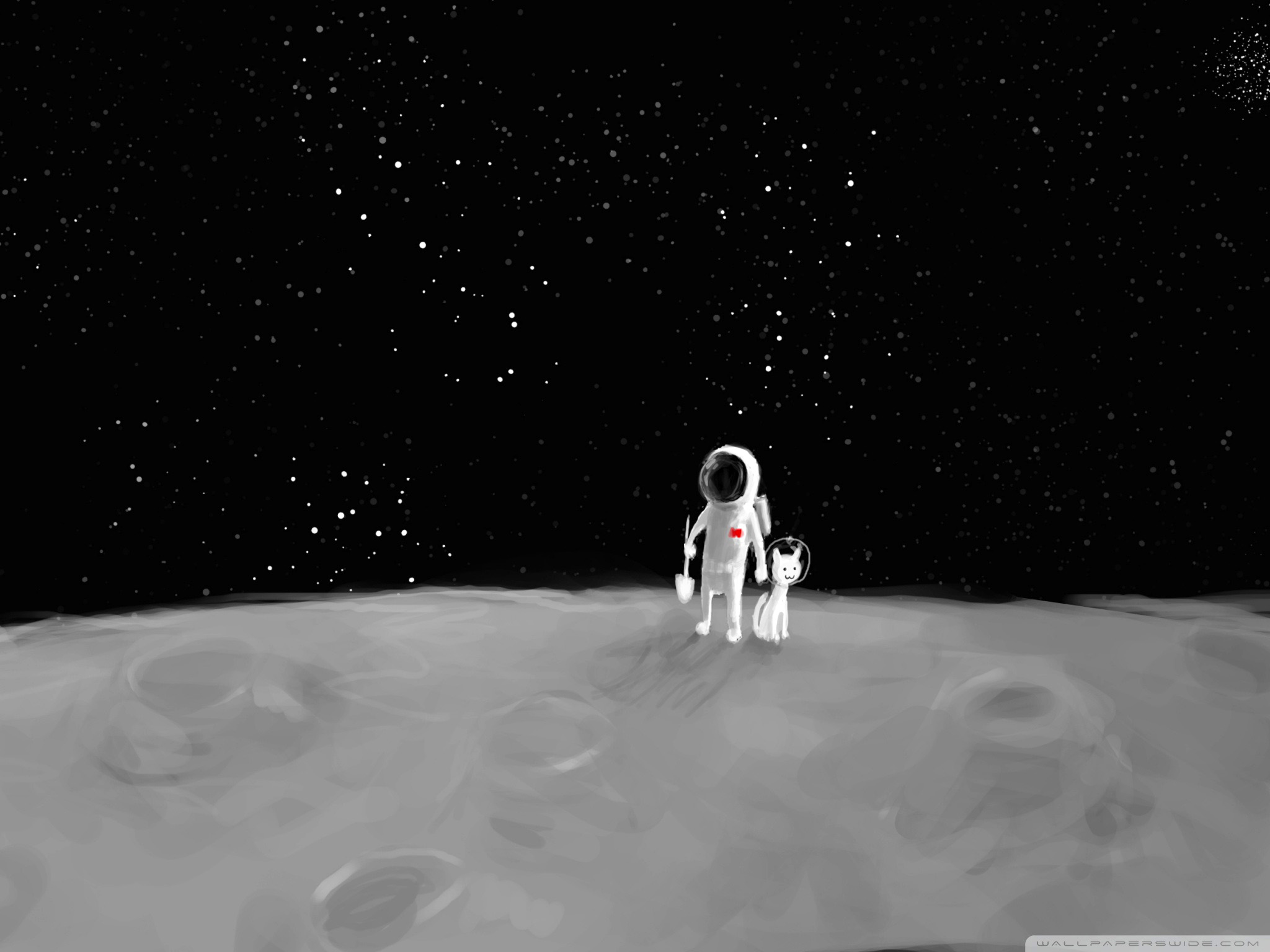 Astronaut Dog In Space Cartoon , HD Wallpaper & Backgrounds