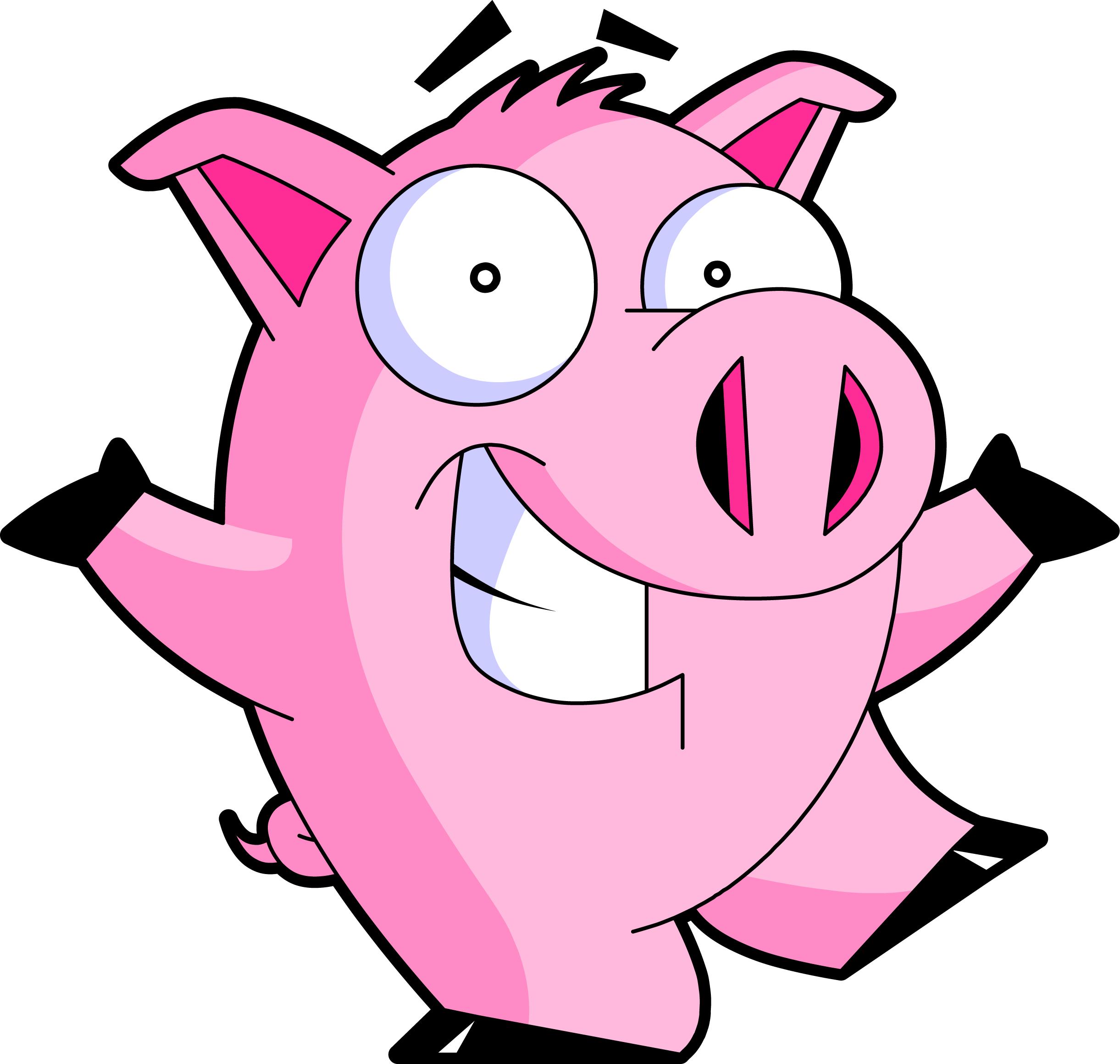 Animated Cartoon Pig, Cartoon Bedrooms - Funny Pig Clipart , HD Wallpaper & Backgrounds