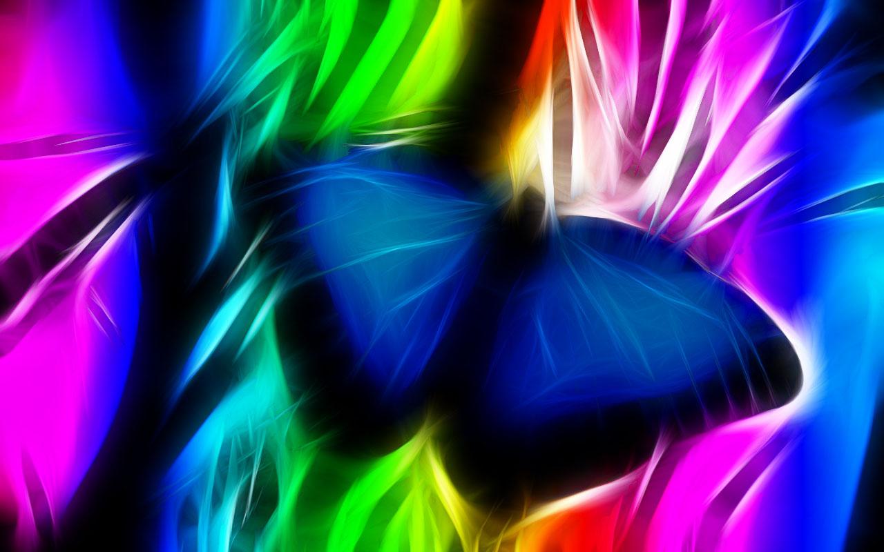 Neon Butterfly Live Wallpaper Android Apps On Google - Fractal Art , HD Wallpaper & Backgrounds
