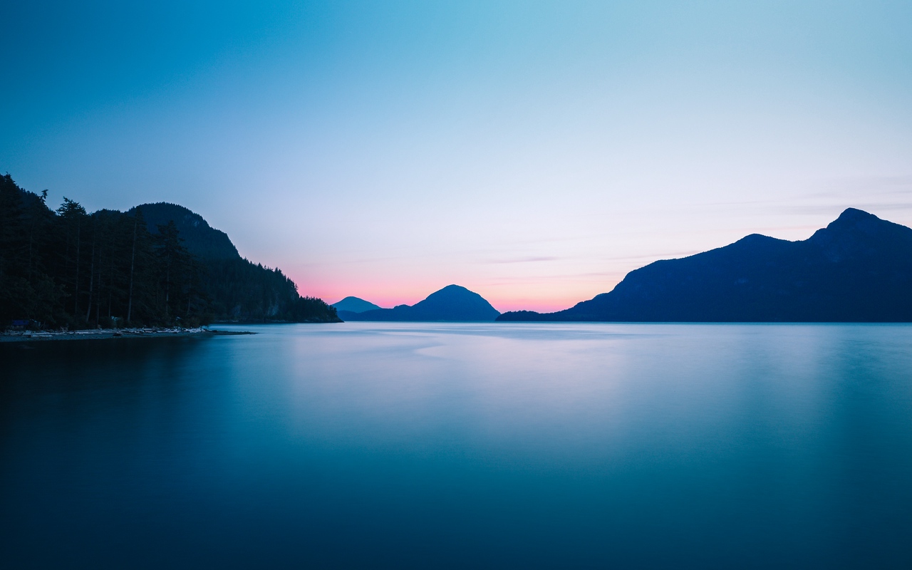 Wallpaper Sea, Sunset, Hills, Horizon, Sky - Porteau Cove Provincial Park , HD Wallpaper & Backgrounds