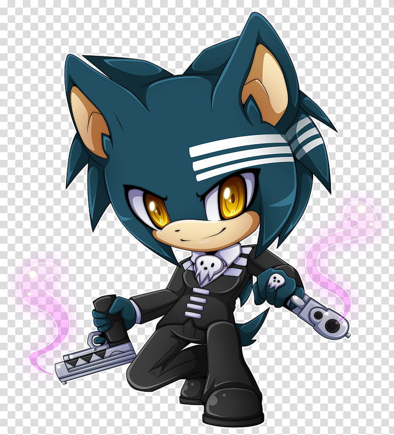 Chibi Cosplay Nire Death The Kid, Blue And Black Sonic - Chibi Death The Kid , HD Wallpaper & Backgrounds