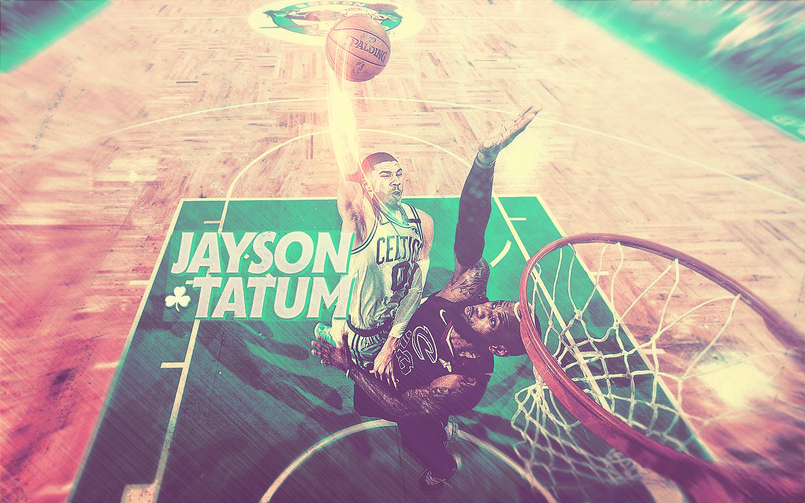 Jayson Tatum Dunking On Lebron , HD Wallpaper & Backgrounds