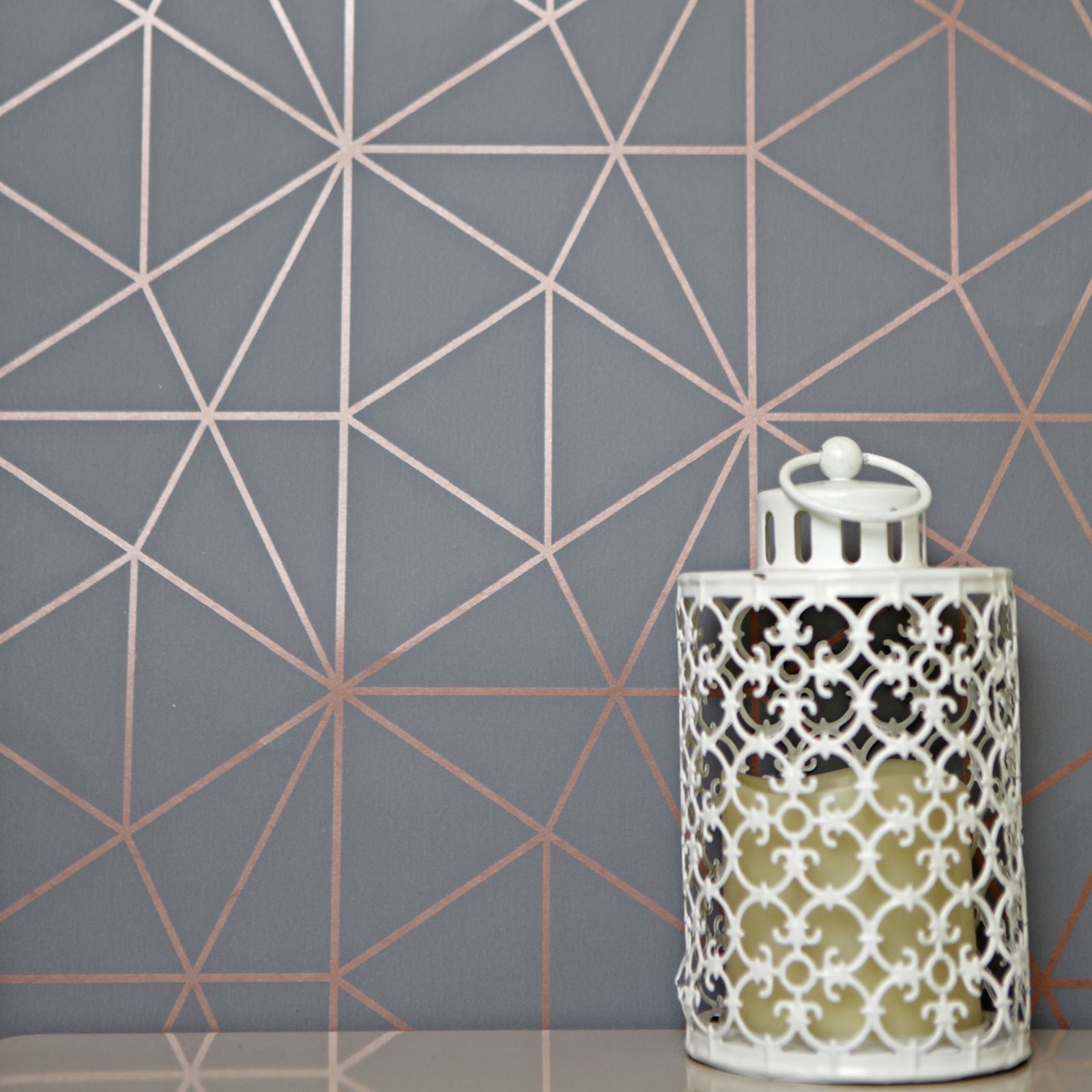 World Of Wallpaper Metro Prism Triangle Geometric Metallic - Geometrische Behang Zilver , HD Wallpaper & Backgrounds