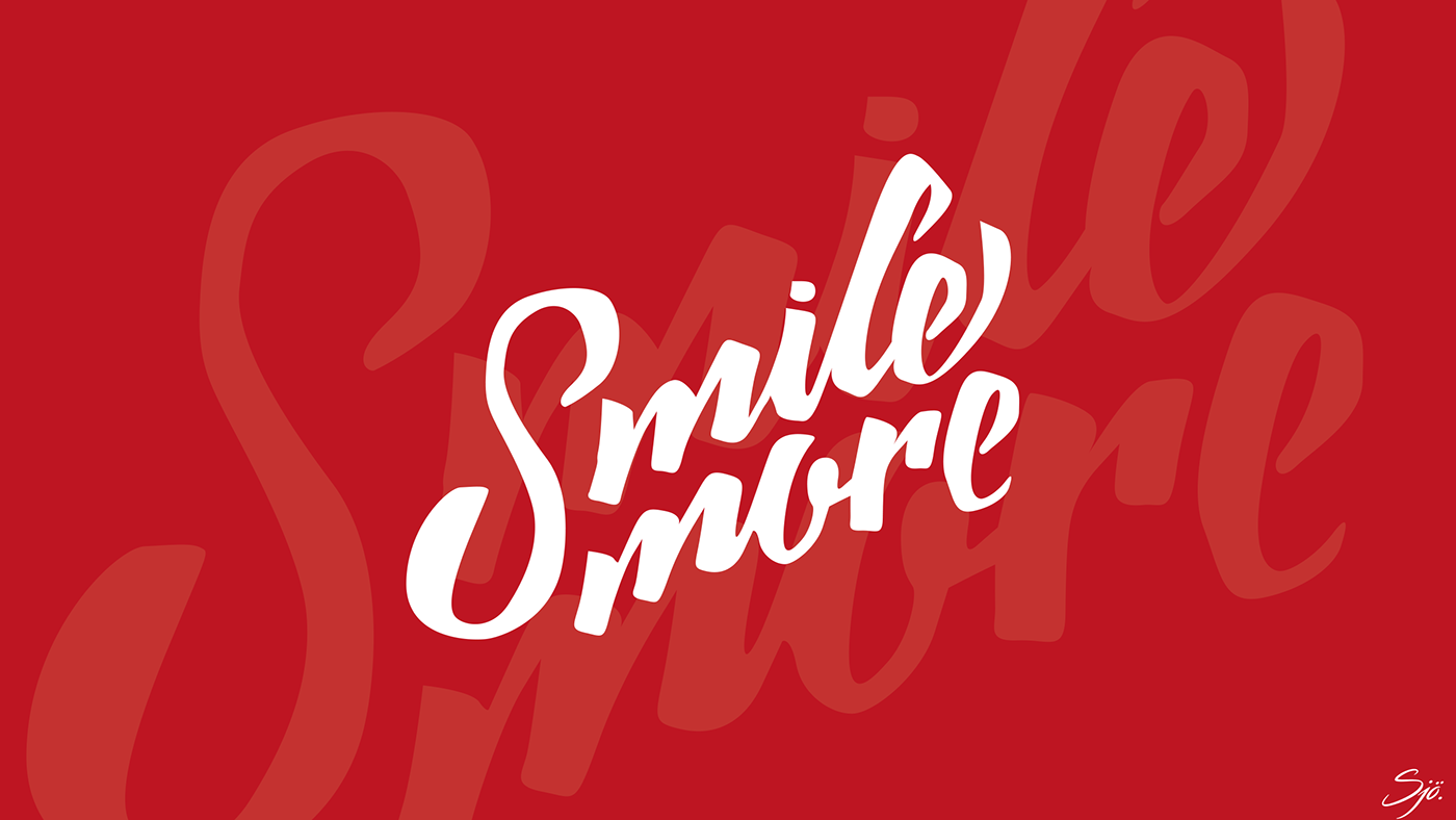 Smile More Wallpaper - Calligraphy , HD Wallpaper & Backgrounds