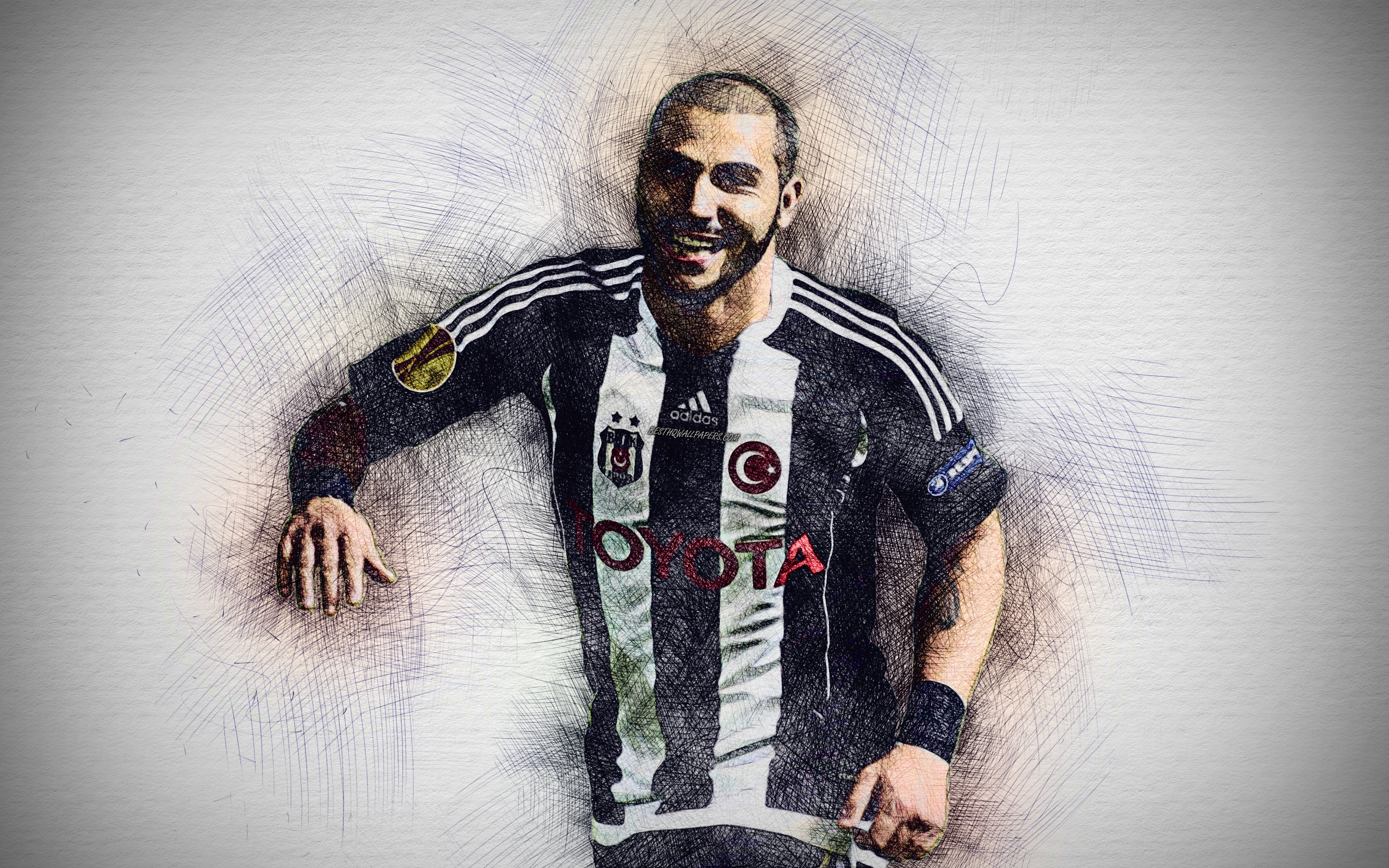 Ricardo Quaresma, 4k, Artwork, Portuguese Footballer, - Ricardo Quaresma Beşiktaş 2012 , HD Wallpaper & Backgrounds