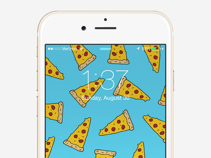 Pizza Iphone Wallpaper Illustration Cartoon Iphone - Mobile Phone , HD Wallpaper & Backgrounds