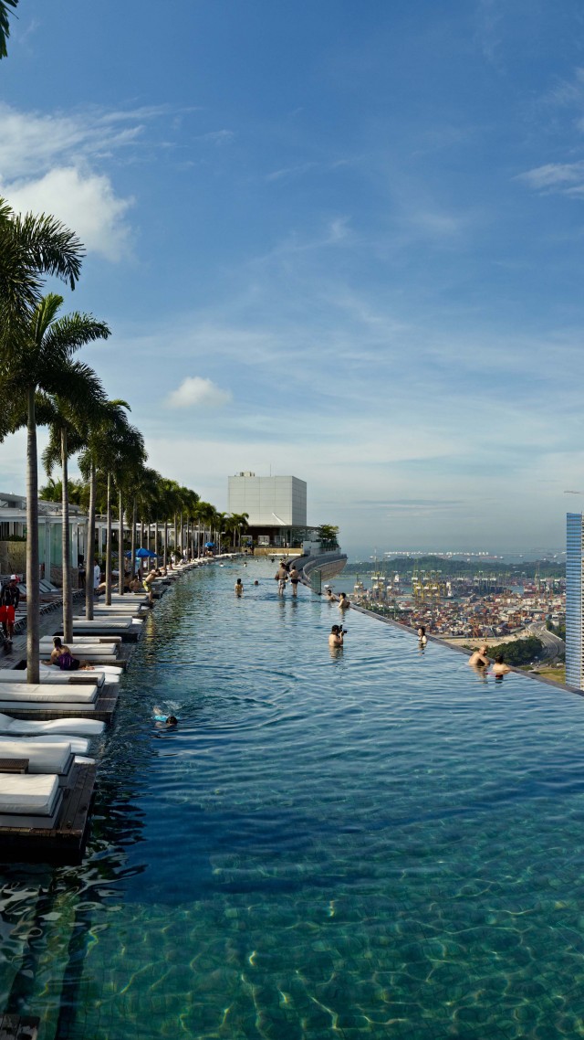 Marina Bay Sands, Infinity Pool, Pool, Hotel, Travel, - Best Hotel In Singapore 2017 , HD Wallpaper & Backgrounds