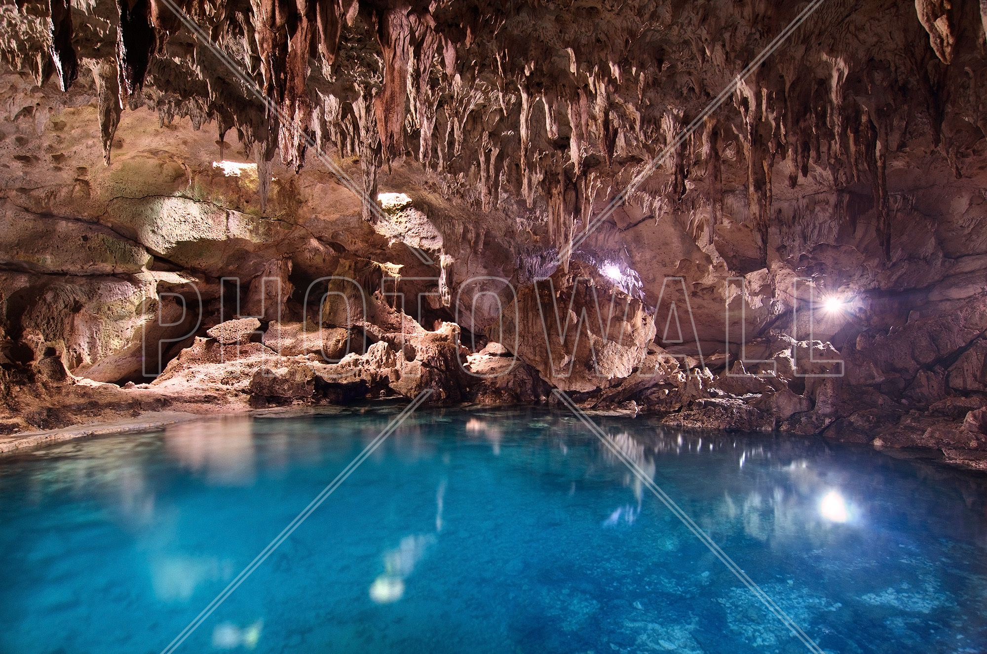Hinagdanan Cave Pool - Reflection , HD Wallpaper & Backgrounds