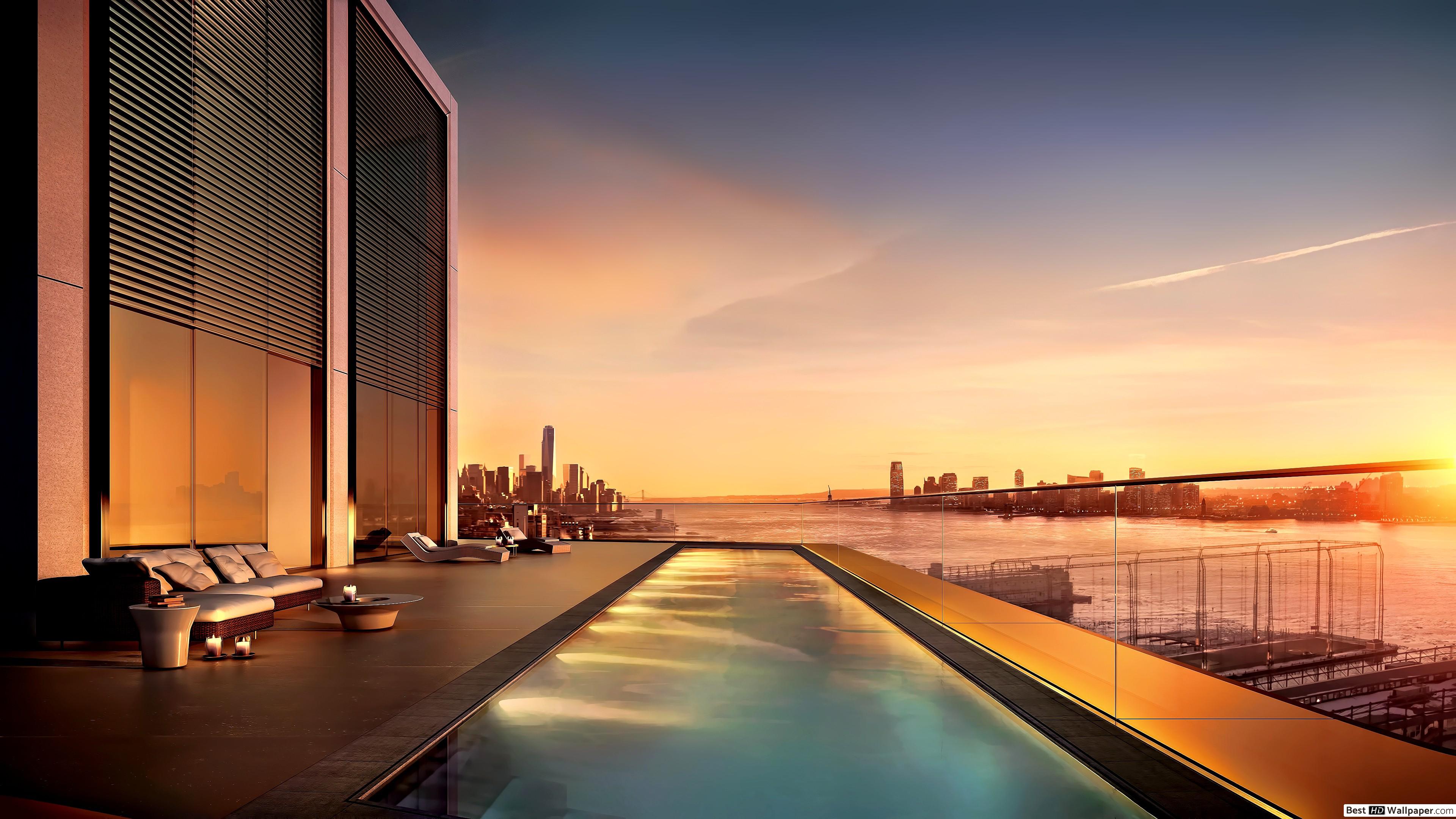 New York City Penthouse Pool , HD Wallpaper & Backgrounds