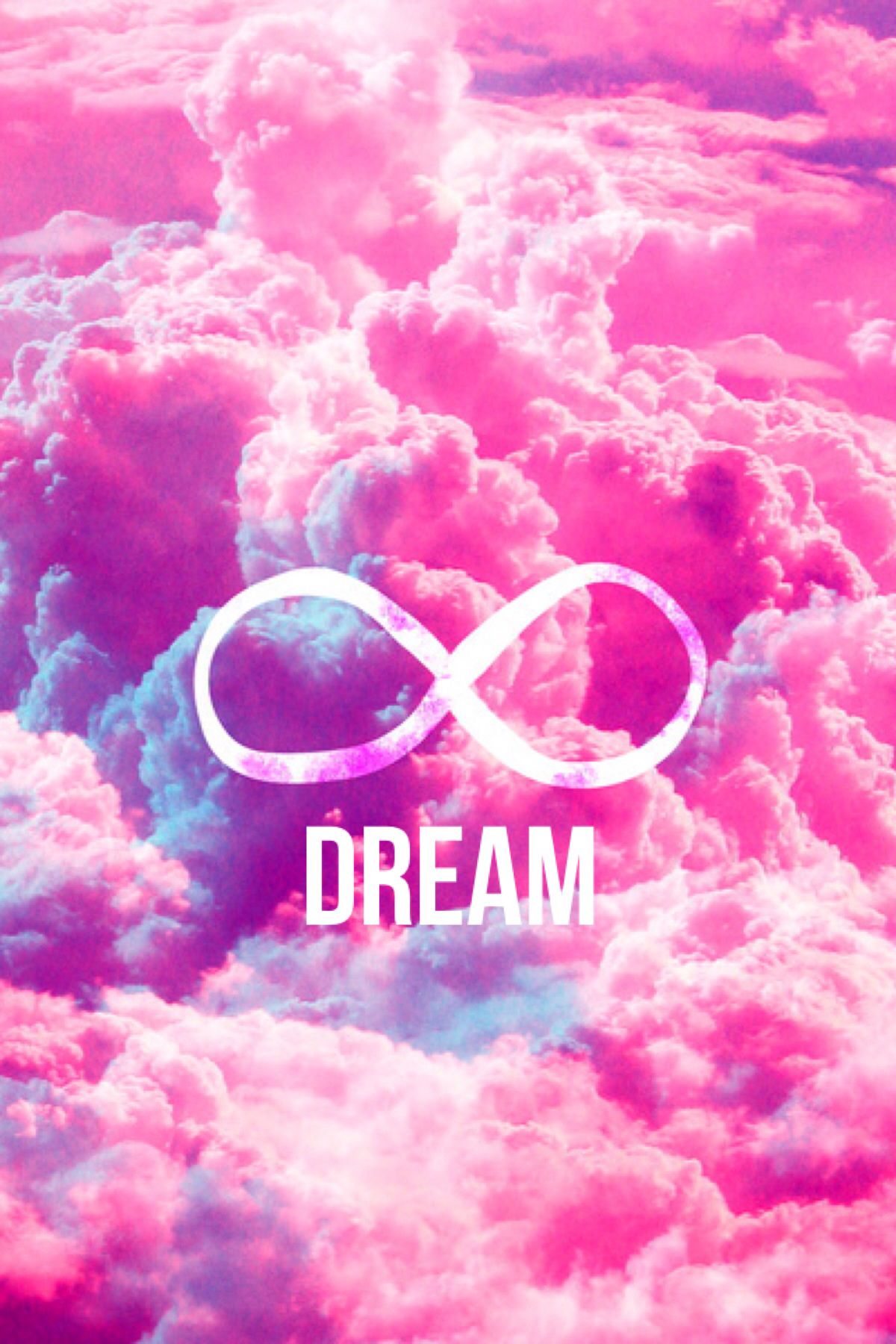 Girly Infinity Symbol Bright Pink Clouds Sky Computer - 9 Year Olds Girls , HD Wallpaper & Backgrounds