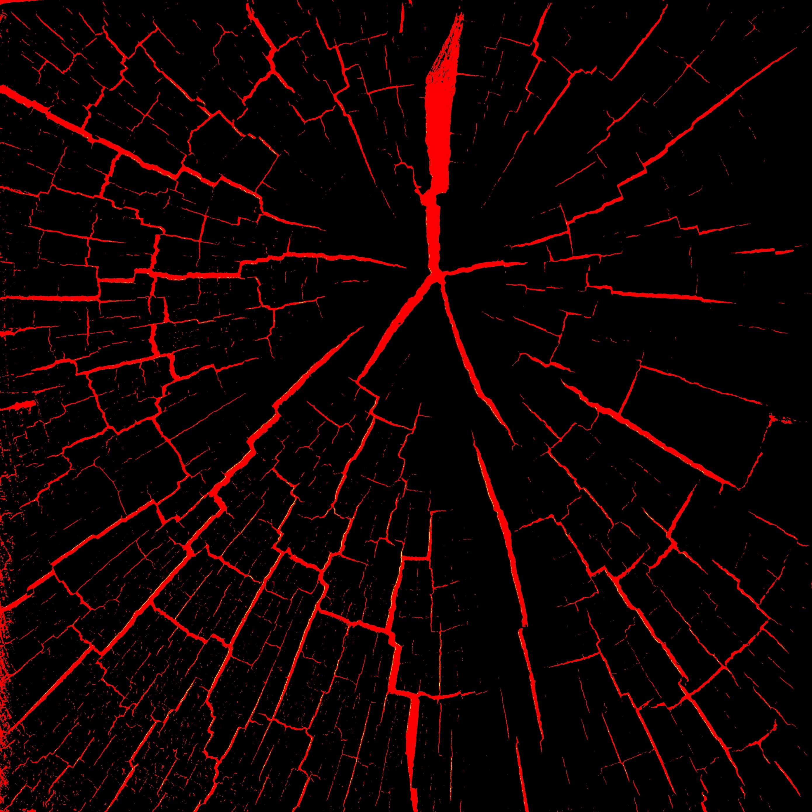 Black And Red Wood Crack Illustration, Cracks, Abstract, - Red And Black Ultrawide , HD Wallpaper & Backgrounds