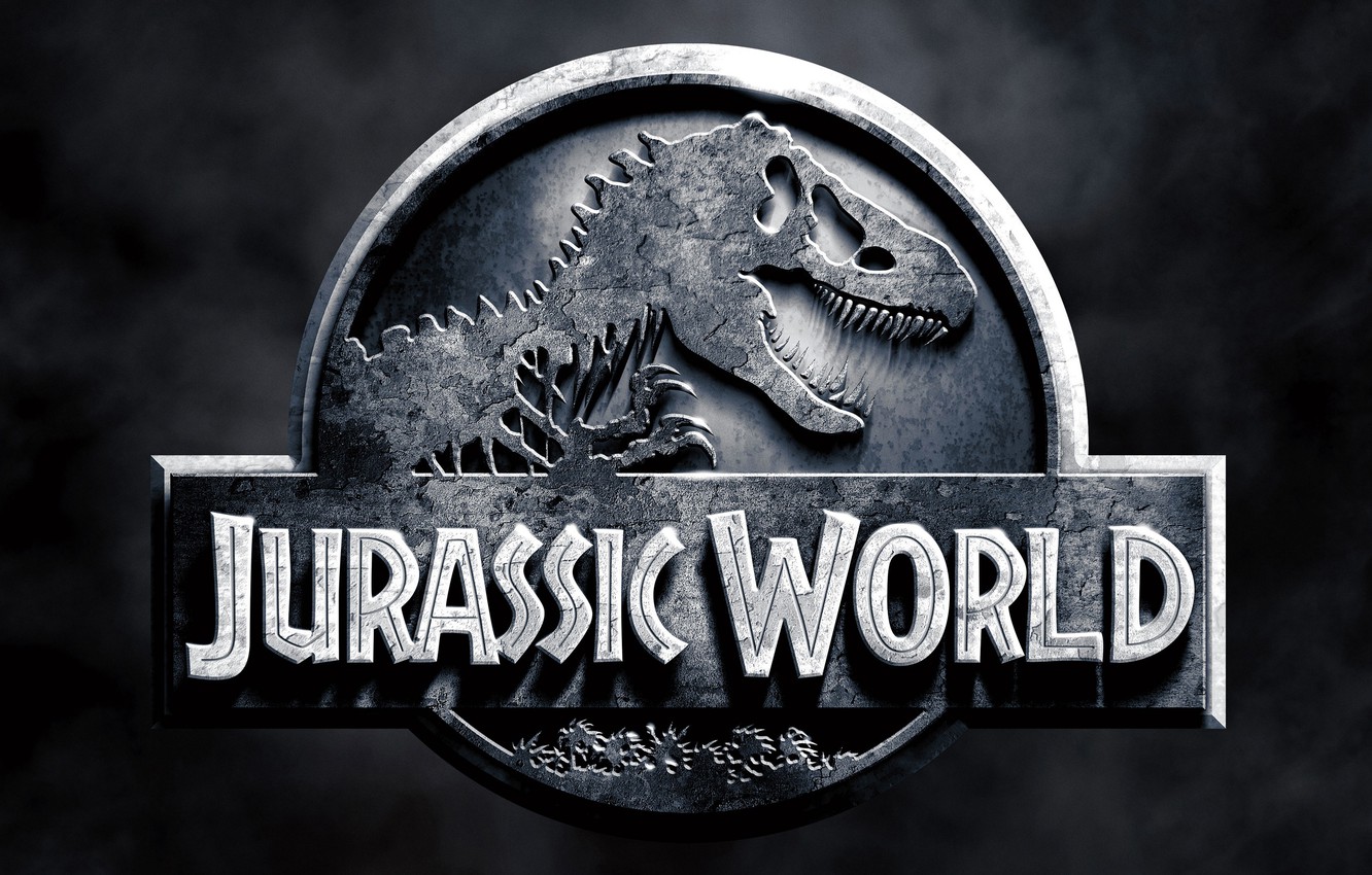 Photo Wallpaper Dinosaur, Poster, Jurassic World, Jurassic - Jurassic World Logo , HD Wallpaper & Backgrounds
