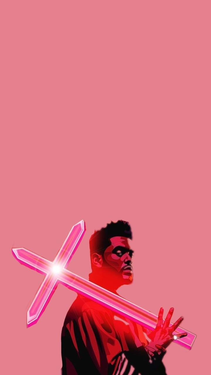 Cross, Pink, And Wallpaper Image - Weeknd Starboy Iphone , HD Wallpaper & Backgrounds