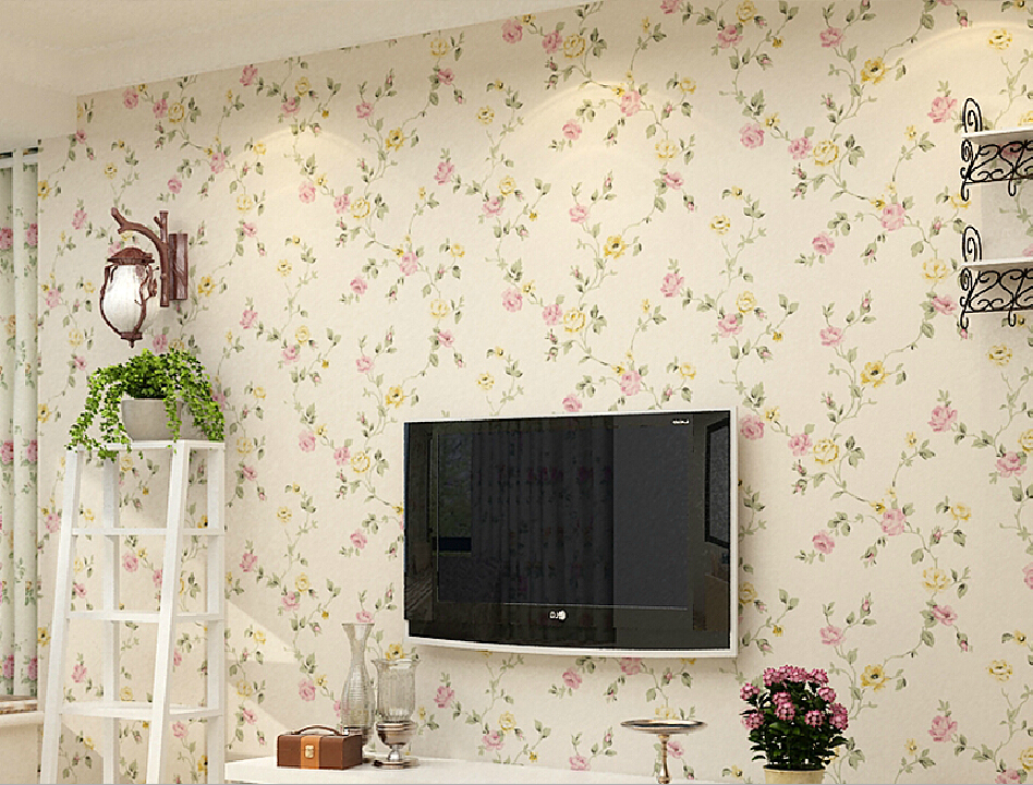 House 3d Tv Wall Pastoral Style Wallpaper Download - Wall , HD Wallpaper & Backgrounds