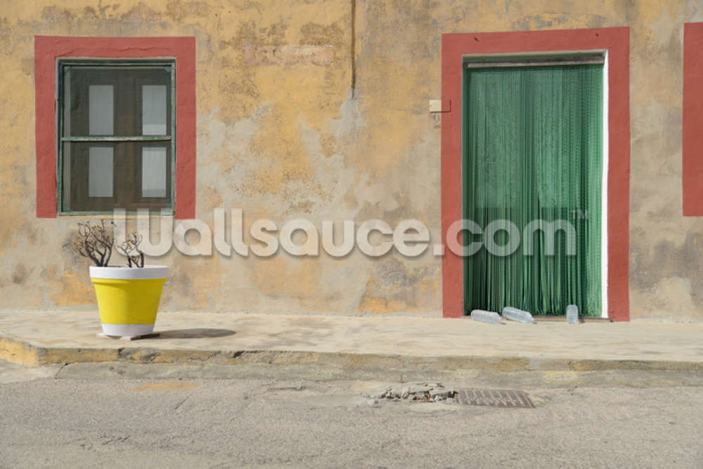Linosa Village House Mural Wallpaper - Window , HD Wallpaper & Backgrounds