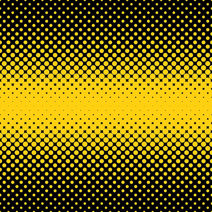 Yellow And Black Background, Points, Circles, Semitone, - Yellow And Black Background , HD Wallpaper & Backgrounds