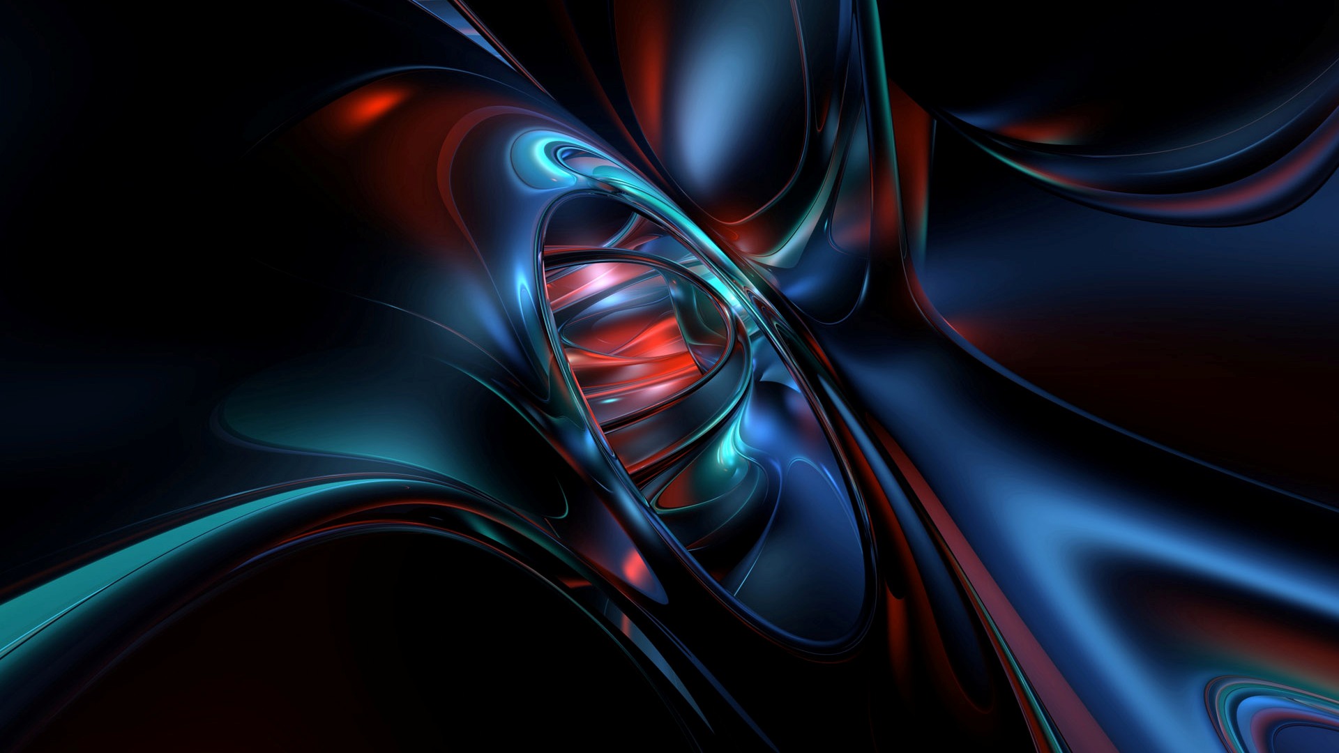 Abstract Blue Red And Black , HD Wallpaper & Backgrounds