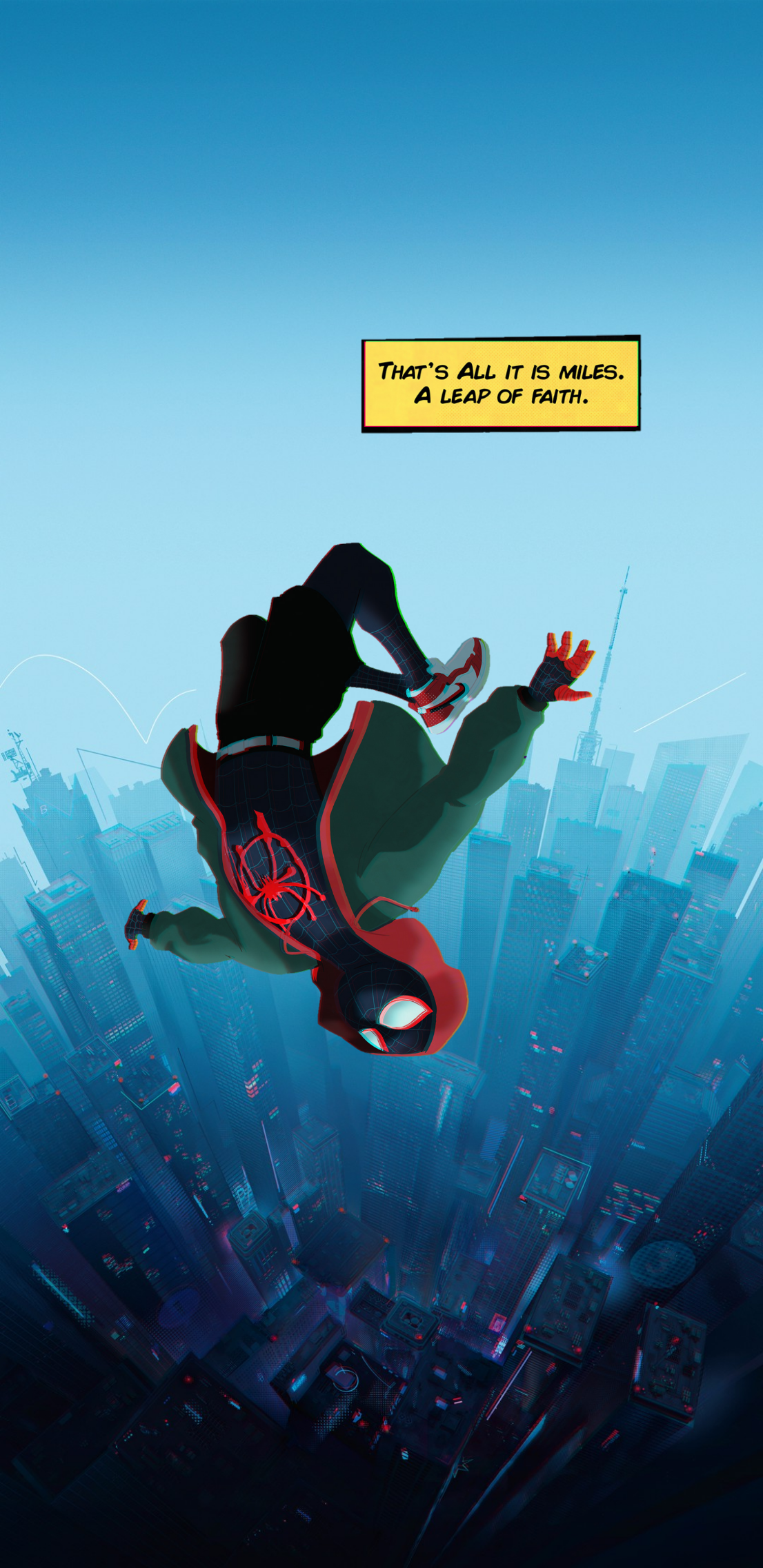 Spider Verse Wallpaper 7tkfj27sw8s21 - Leap Of Faith Spider Verse , HD Wallpaper & Backgrounds